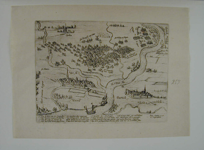 A.0145(027)316; Het Staatse leger bij Wezel verslagen, 2 september 1595; prent