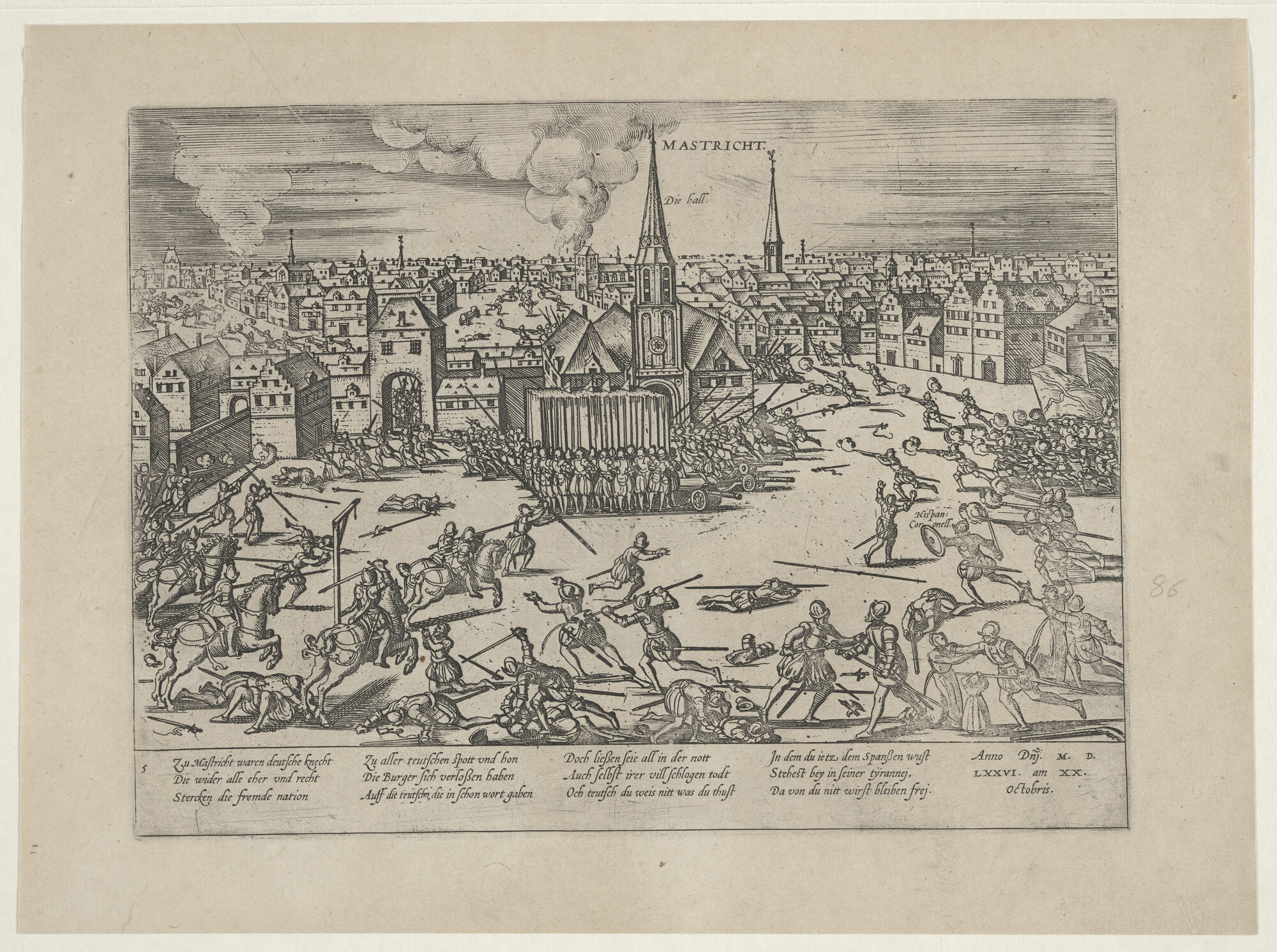 A.0145(027)149; Moord op de Markt te Maastricht, 20 oktober 1576; prent