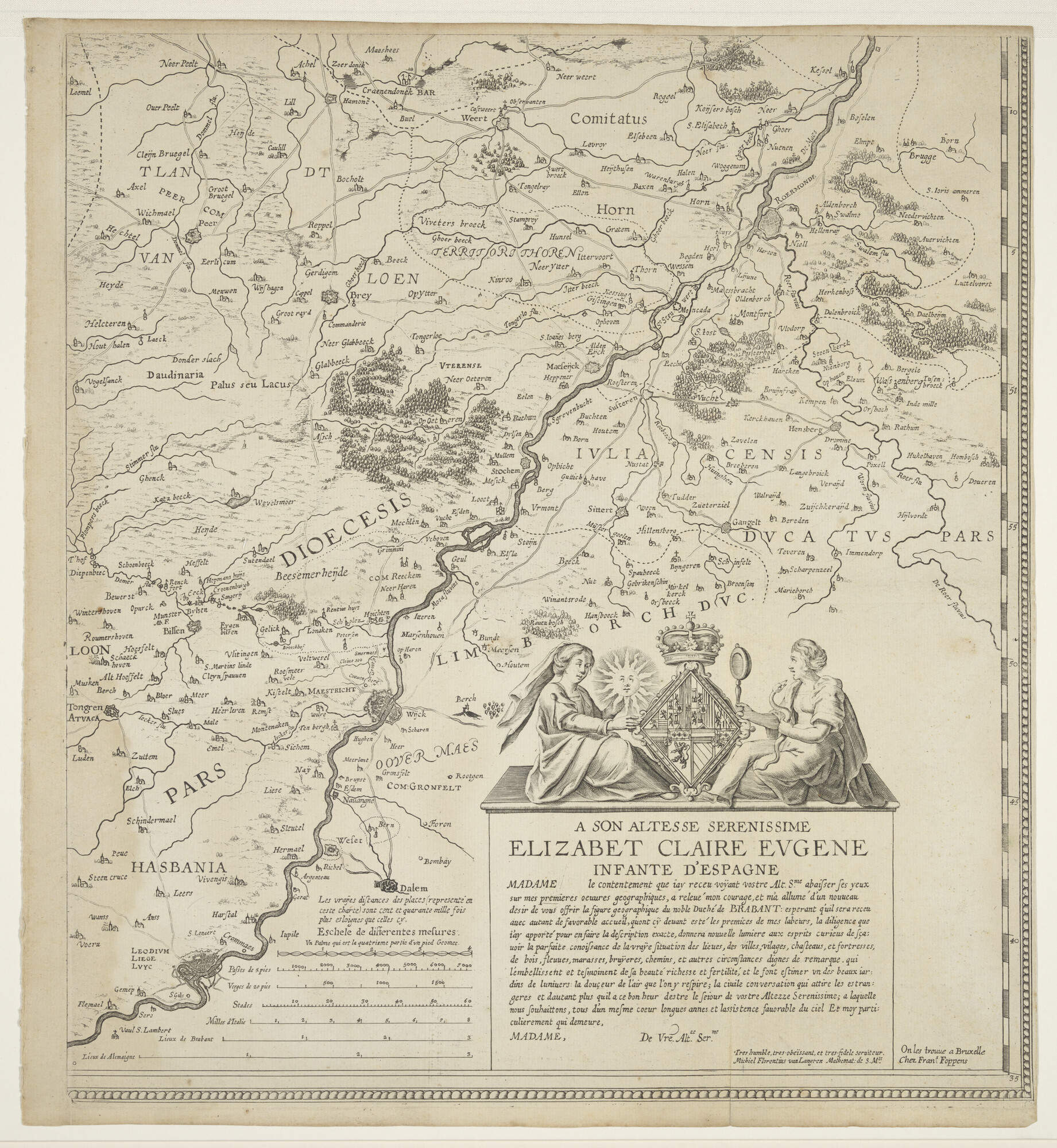 A.0145(213)04; Wandkaart in vier losse bladen van het hertogdom Brabant; landkaart