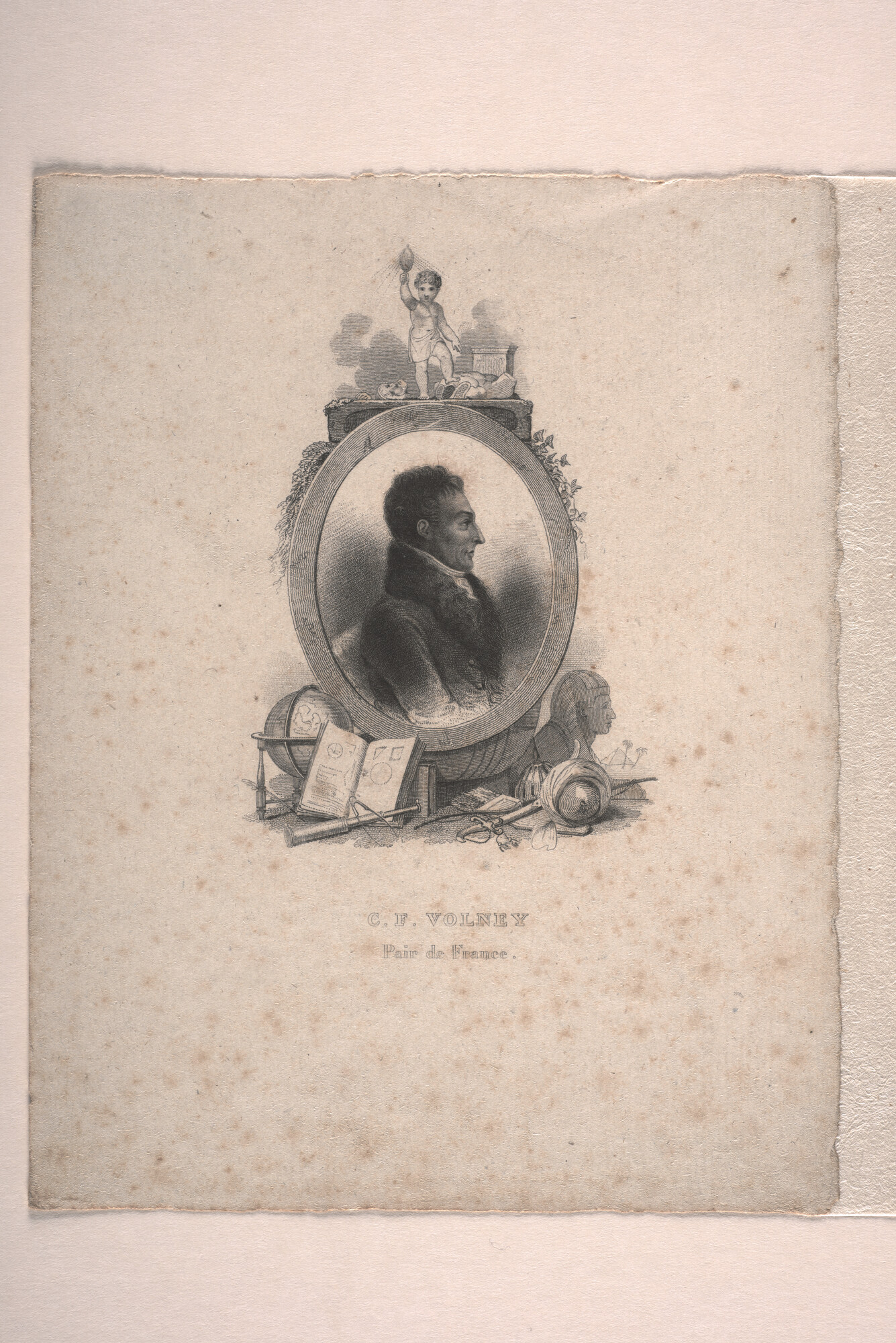 A.0075(189); Portret van C.F. Volney; prent
