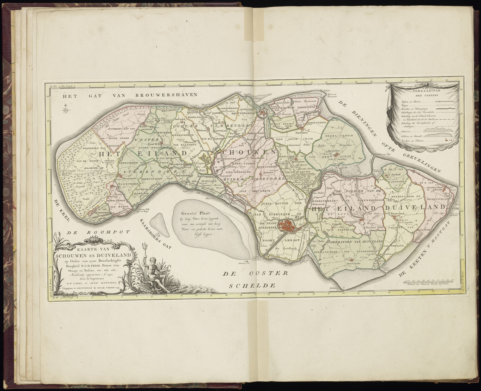 B.0032(033) [kaart 005]; Kaart van Schouwen-Duiveland; kaart