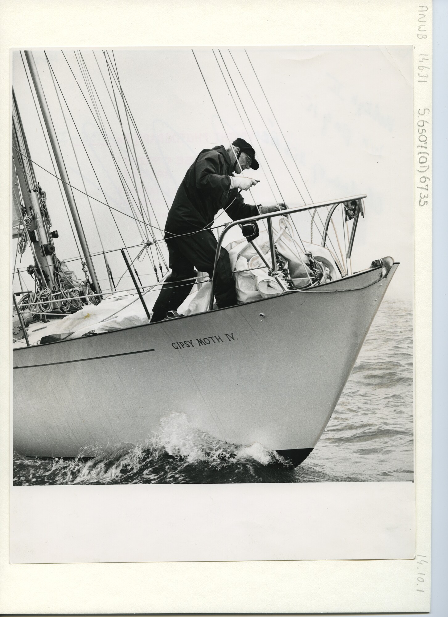 S.6507(01)6735; Foto van Francis Chichester a/b Gipsy Moth IV; foto