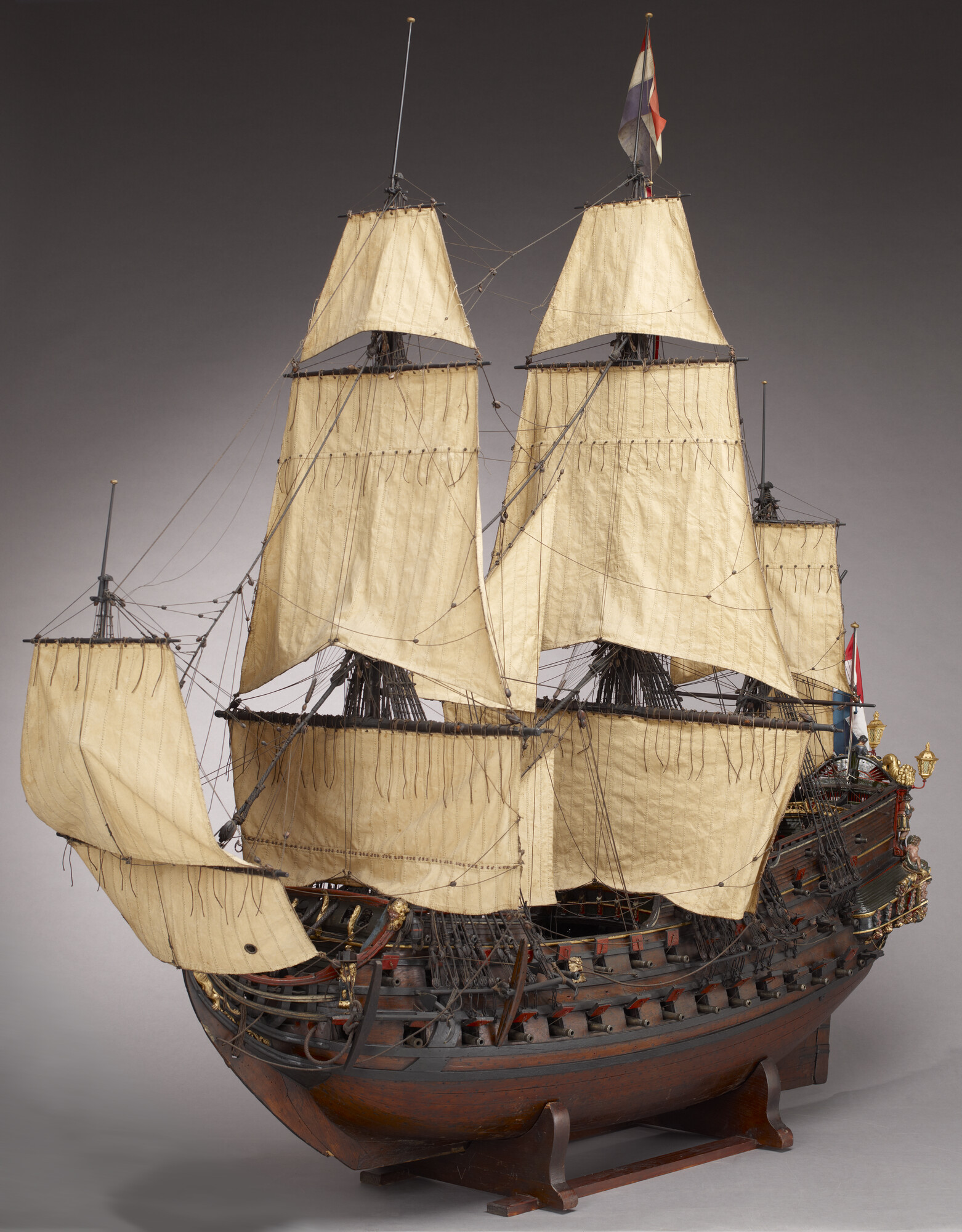 A.0115(03); Model van het oorlogsschip Hollandia; scheepsmodel