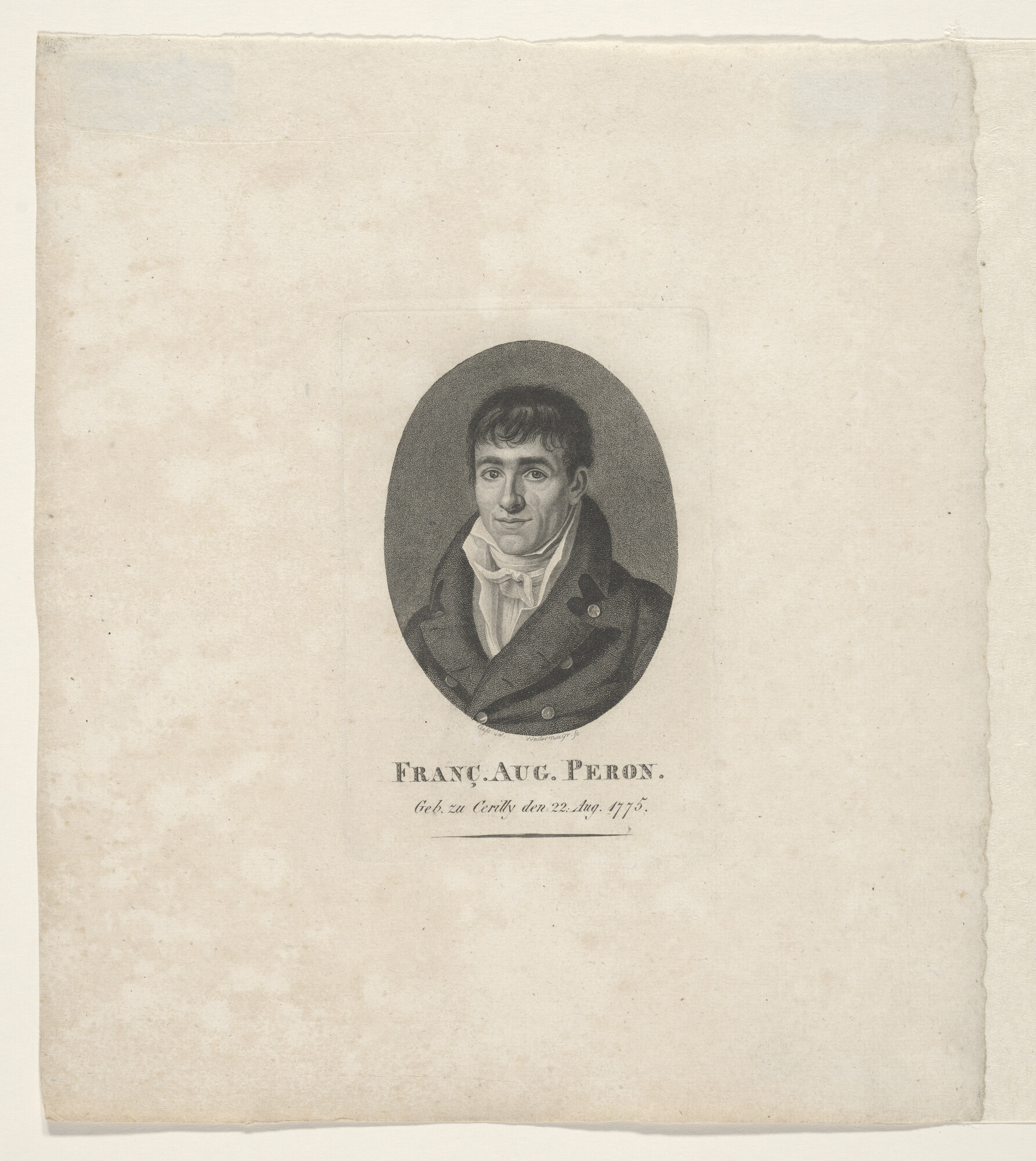 A.0075(158); Portret van Francois Aug. Peron; prent