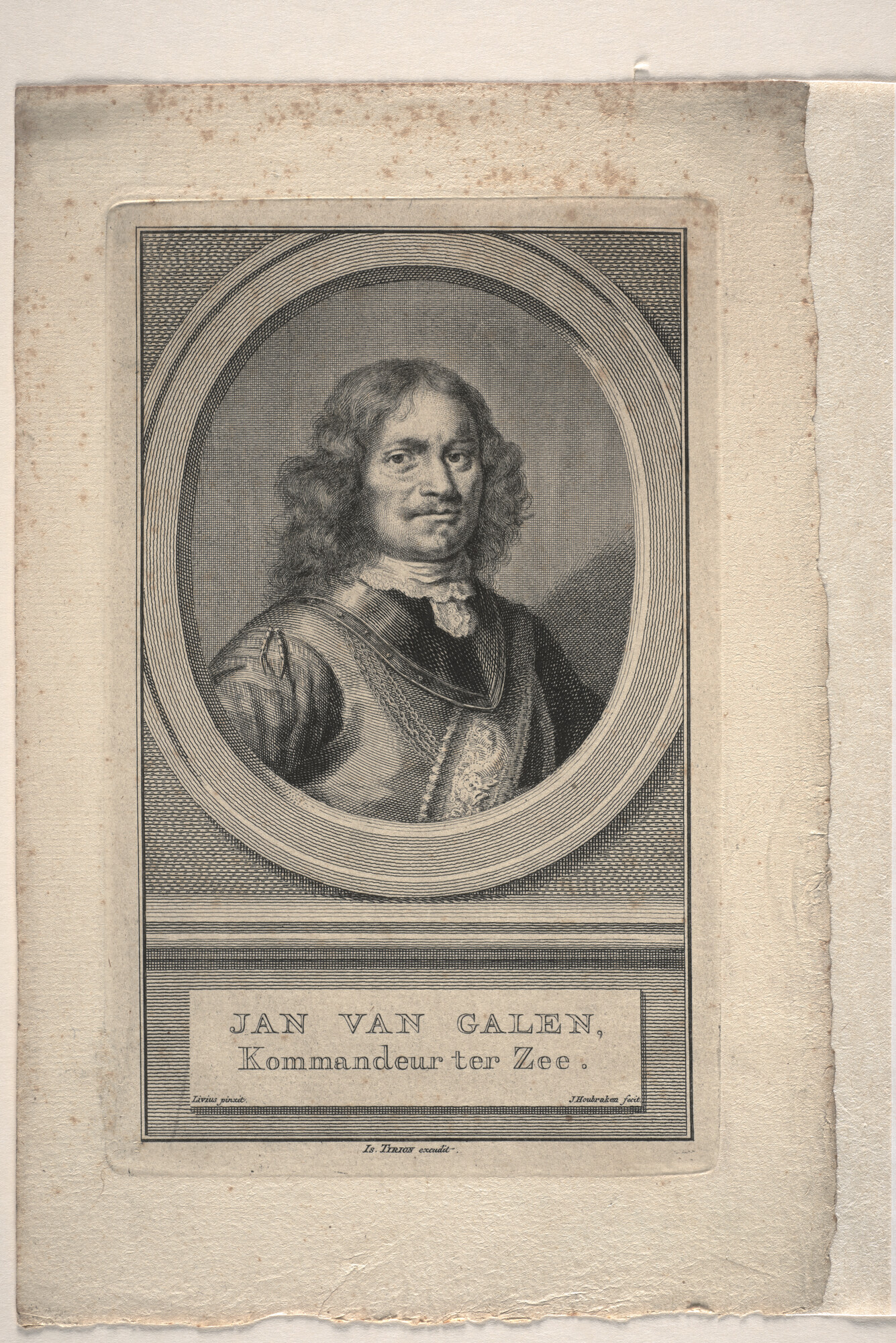 A.1361(19)2 b; Portret van Jan van Galen, kommandeur ter zee; prent