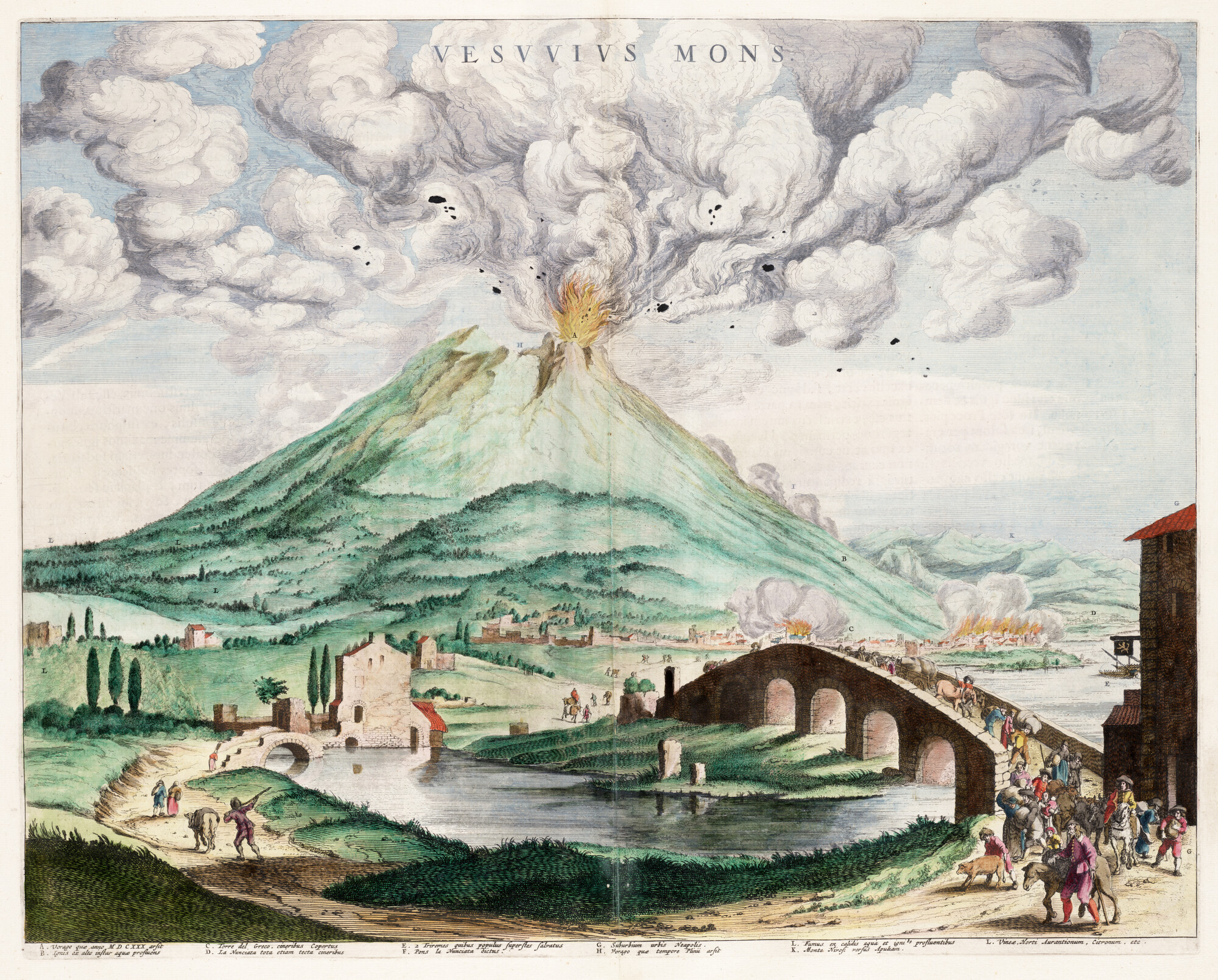 S.1034(12) [kaart 006]; Gezicht op de Vesuvius; prent