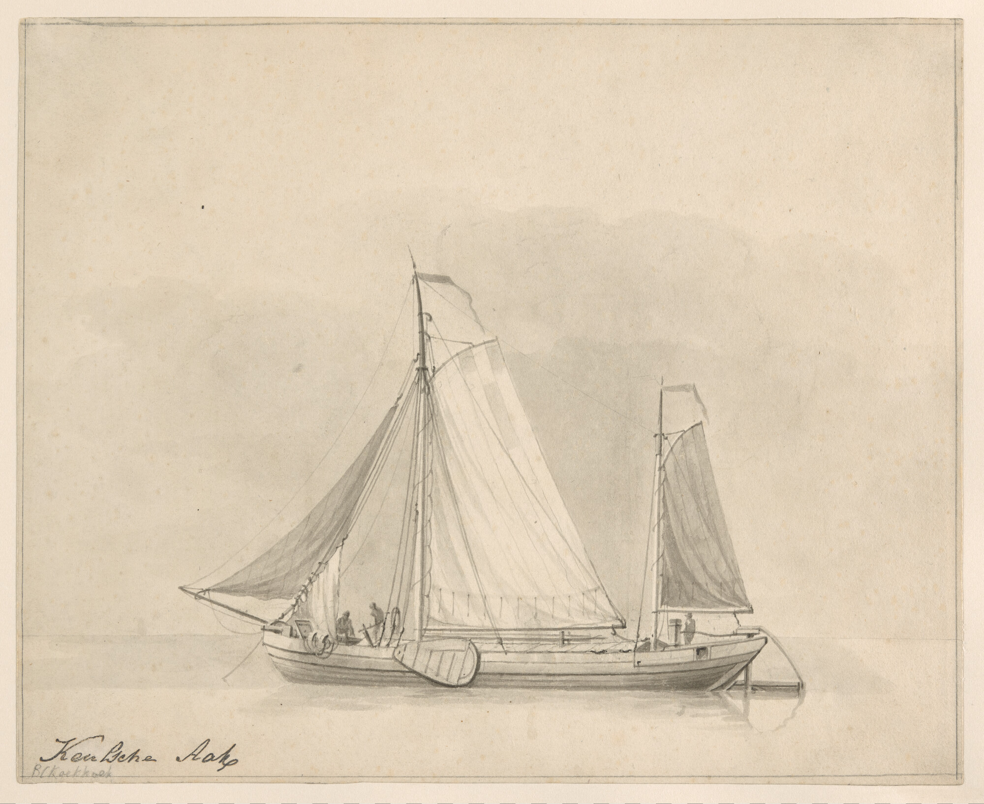 A.0149(0613); Tekening van een Keulse aak; tekening