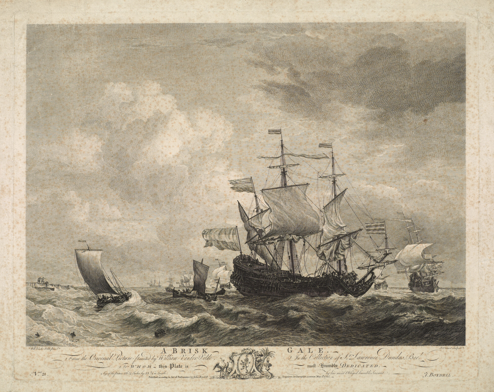 A.0149(0753); A brisk gale; prent