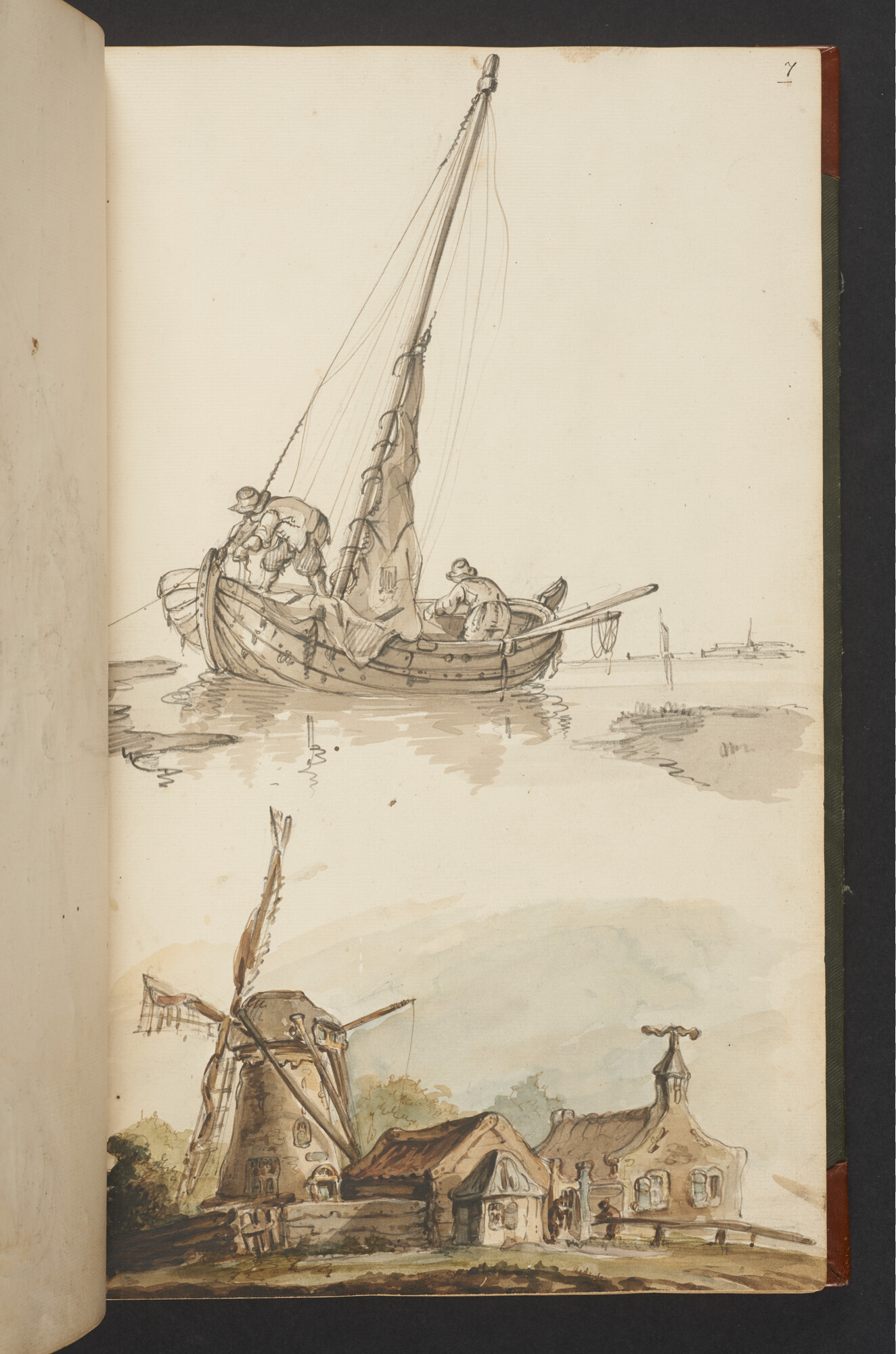 A.3222; Schetsboek met tekeningen door Albertus van Beest en Louis Meijer; schetsboek