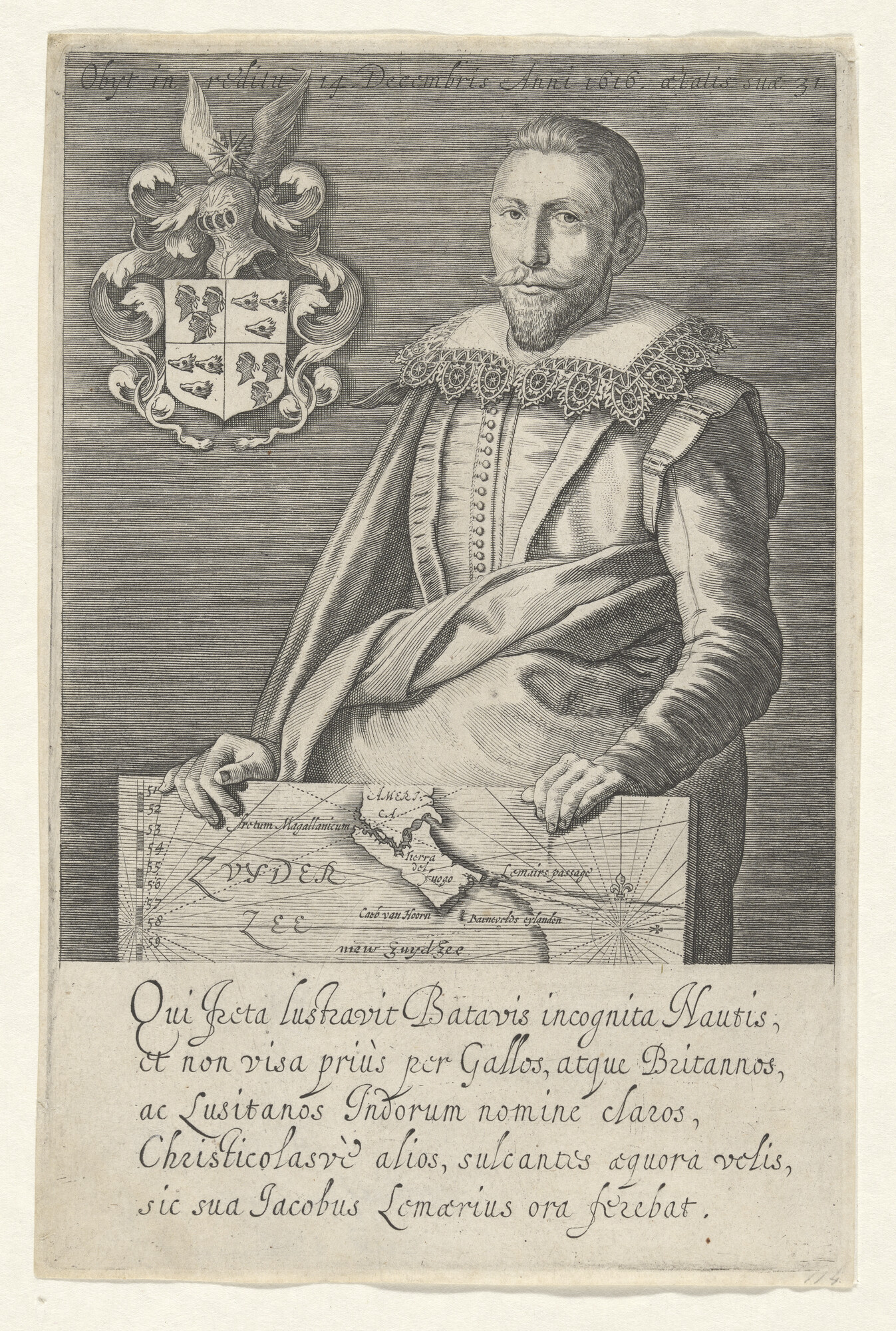 A.0145(178)05; Portret van  Jacobus Le Maire; prent