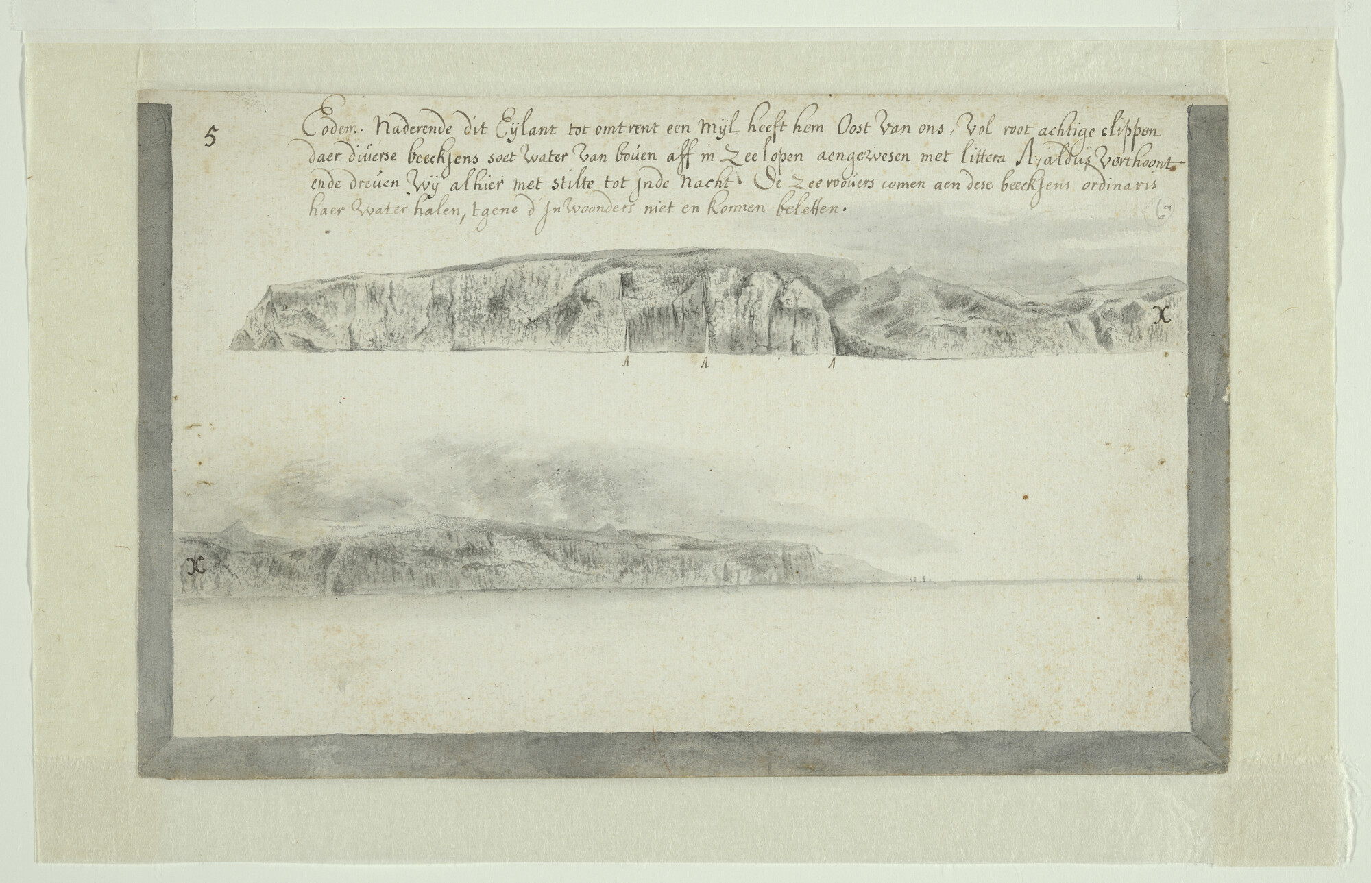 A.3457(06); Landverkenning van Madeira; tekening