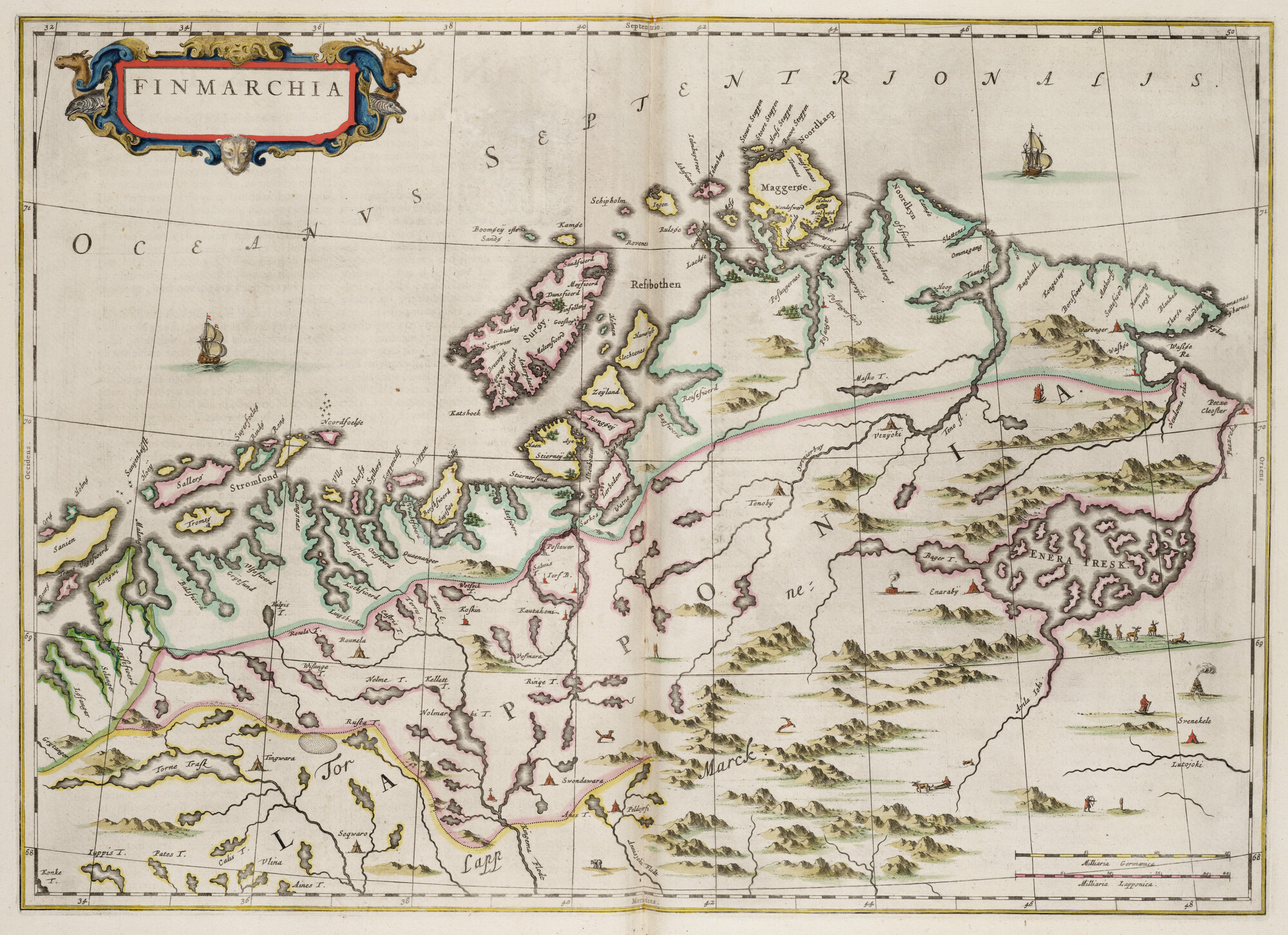 S.1034(01) [kaart 023]; Kaart van Finmarken; landkaart