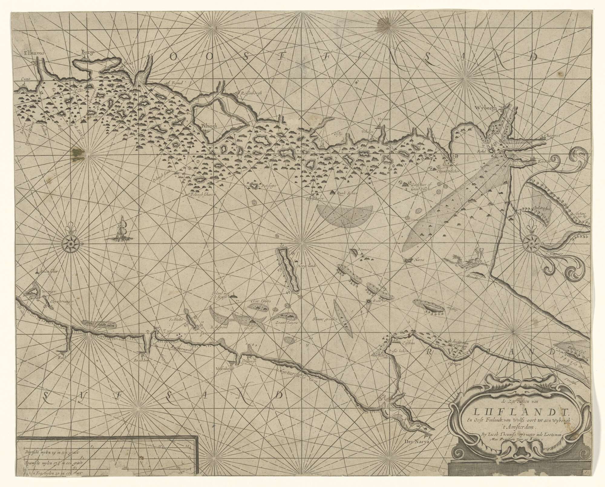 S.1072(02)15; Zeekaart van de kust van Leifland en Oost Finland tussen Wolfsoort en Wyborgh; zeekaart