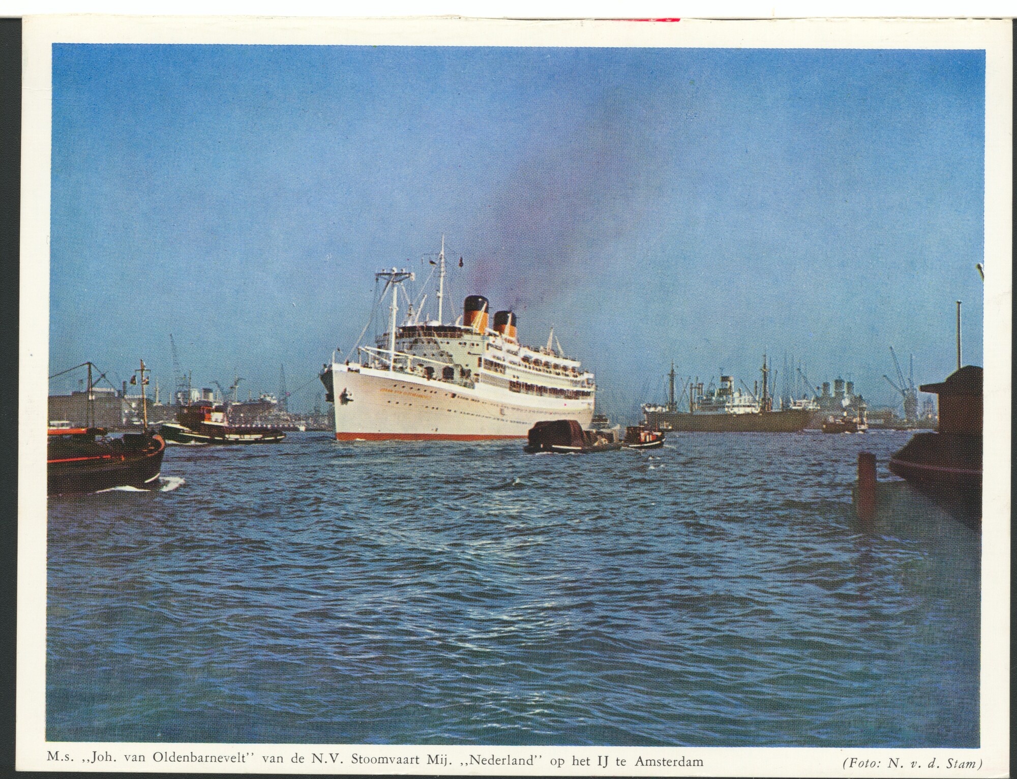 S.6408(0039); Het passagiersschip ms. Johan van Oldenbarnevelt van de SMN; prentbriefkaart