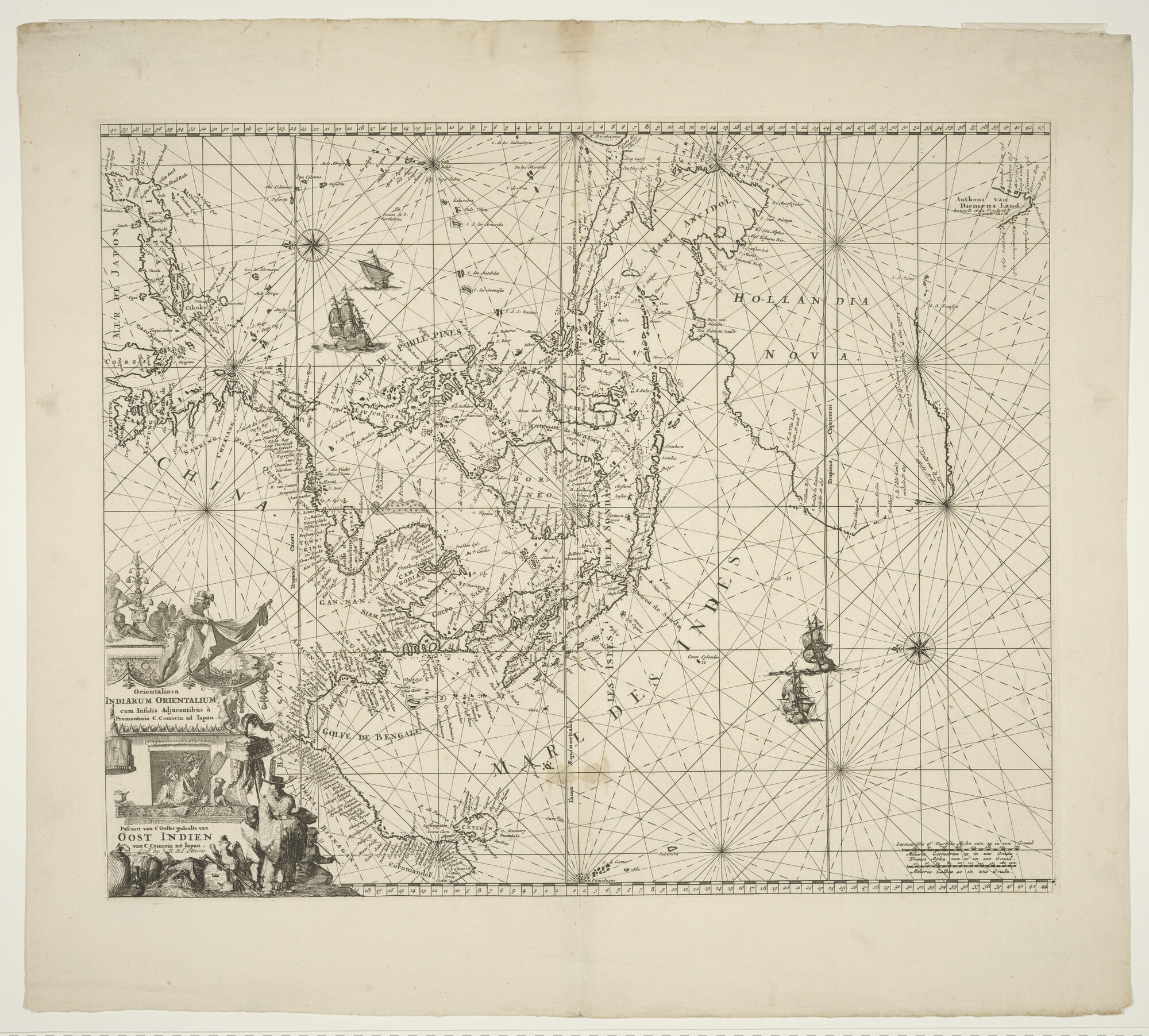 A.0145(211)127; Kaart van het oostelijk deel van de Indische Oceaan; zeekaart