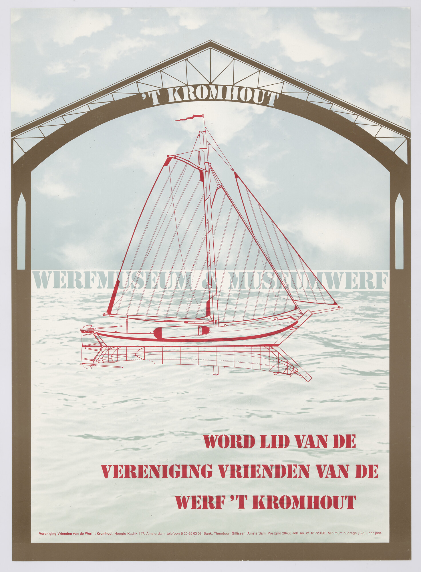 1993.5239; Wervingsaffiche voor Museumwerf 't Kromhout; affiche
