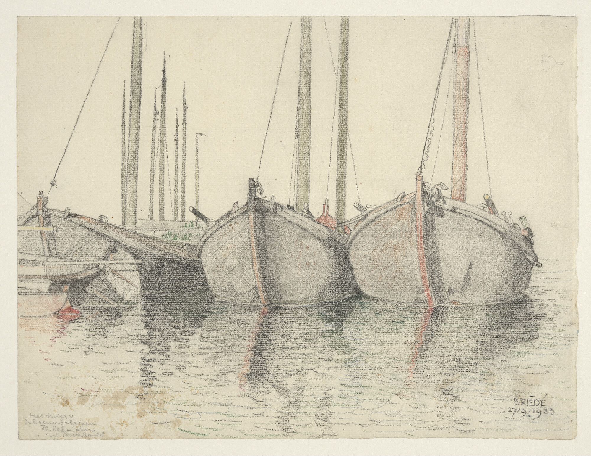 A.2606(01)09; Afgemeerde botters; tekening