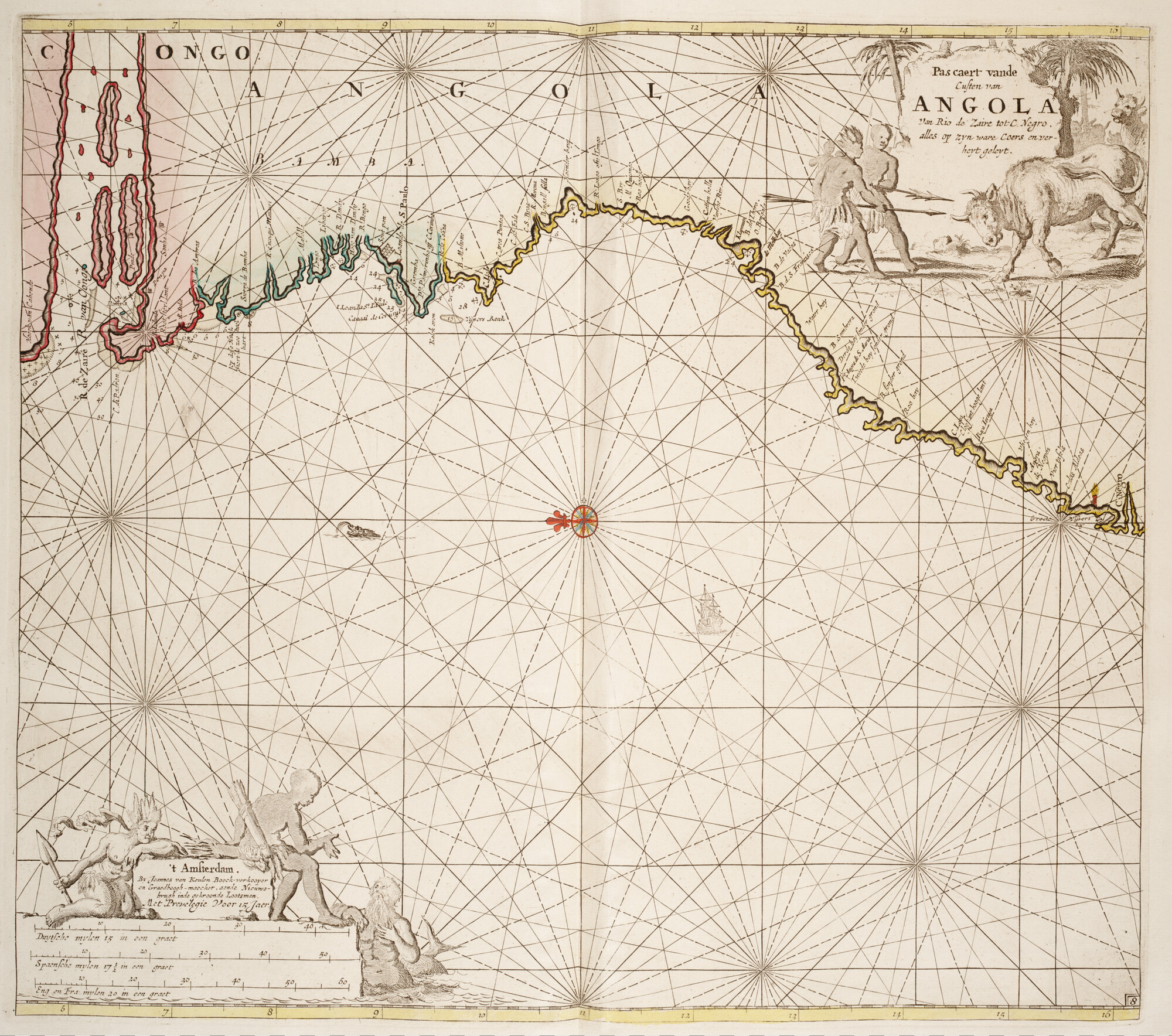 B.0032(109)5 [kaart 021]; Zeekaart van de kusten van Congo en Angola; zeekaart