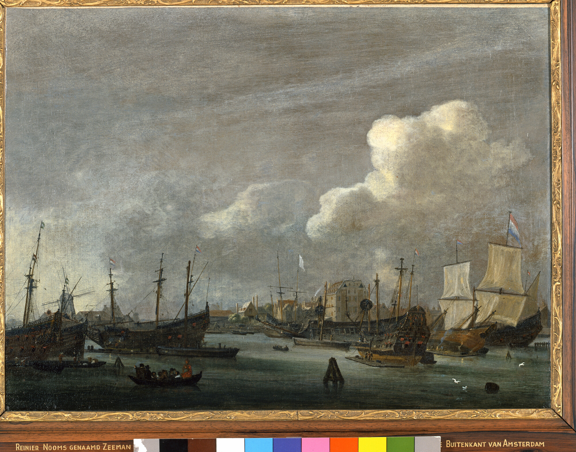 A.0076(01); De Buitenkant te Amsterdam, gezien vanaf het IJ; schilderij