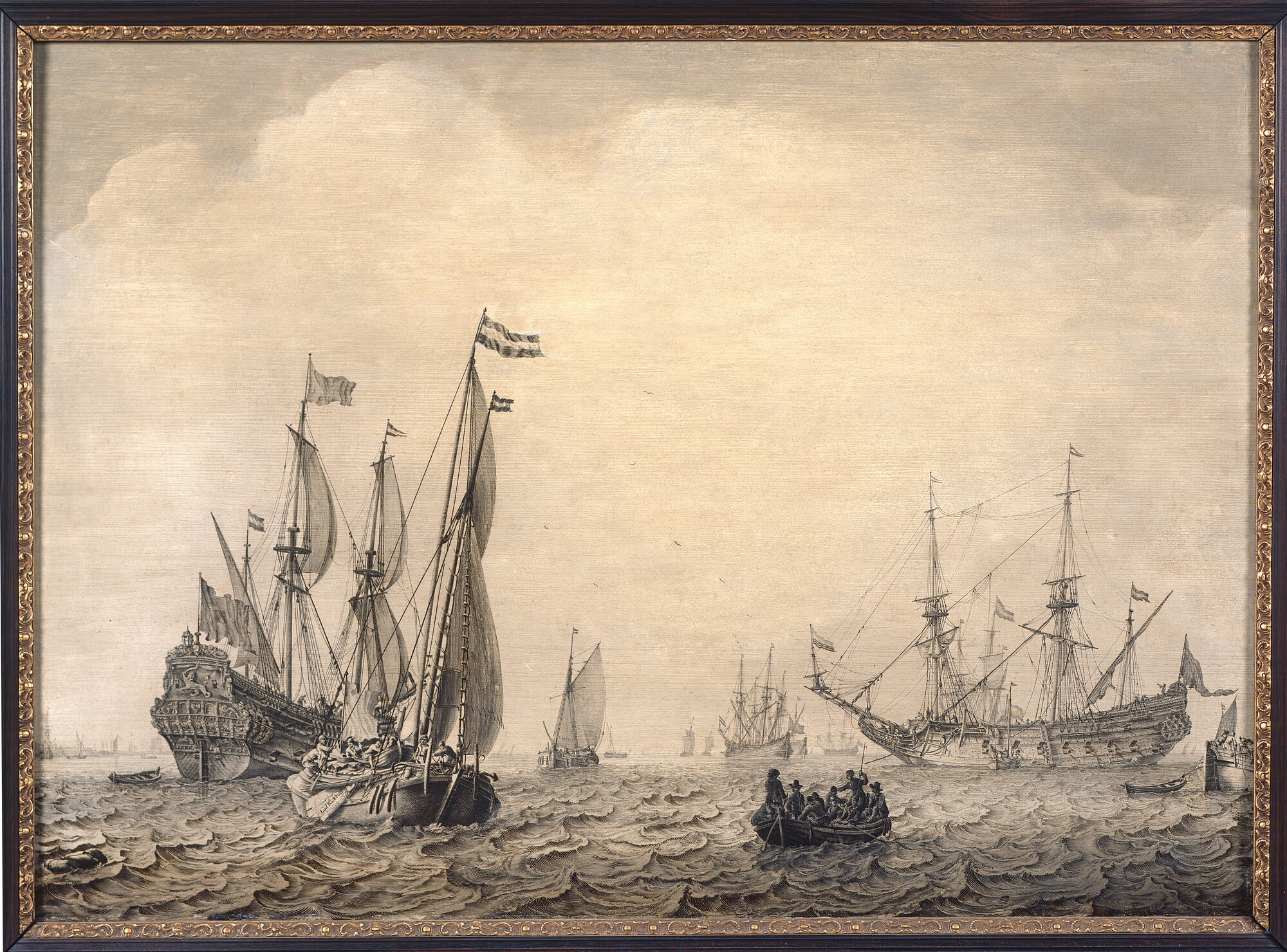 A.0033; Scheepvaart op de rede van Vlissingen; schilderij