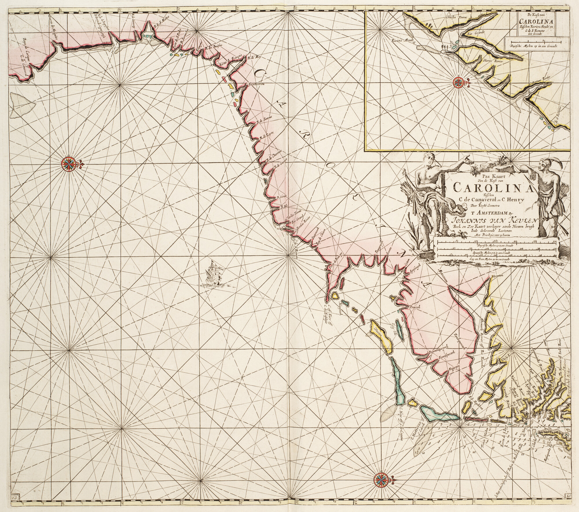 B.0032(109)4 [kaart 051]; Kaart van een deel van de oostkust van de Verenigde Staten; landkaart