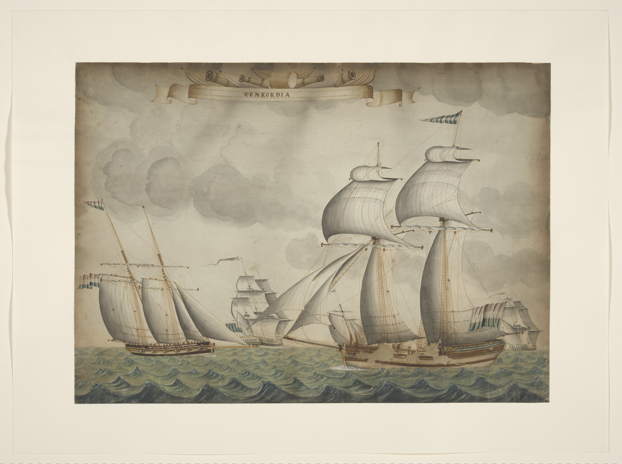 S.3107(07)019; Het brikschip 'Concordia'; tekening