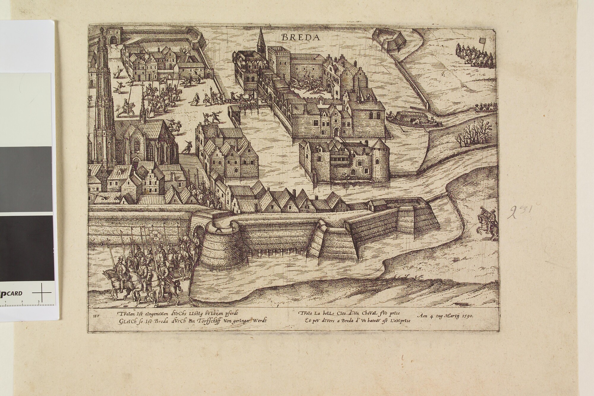 A.0145(027)292; Breda bij verrassing ingenomen, 4 maart 1590; prent