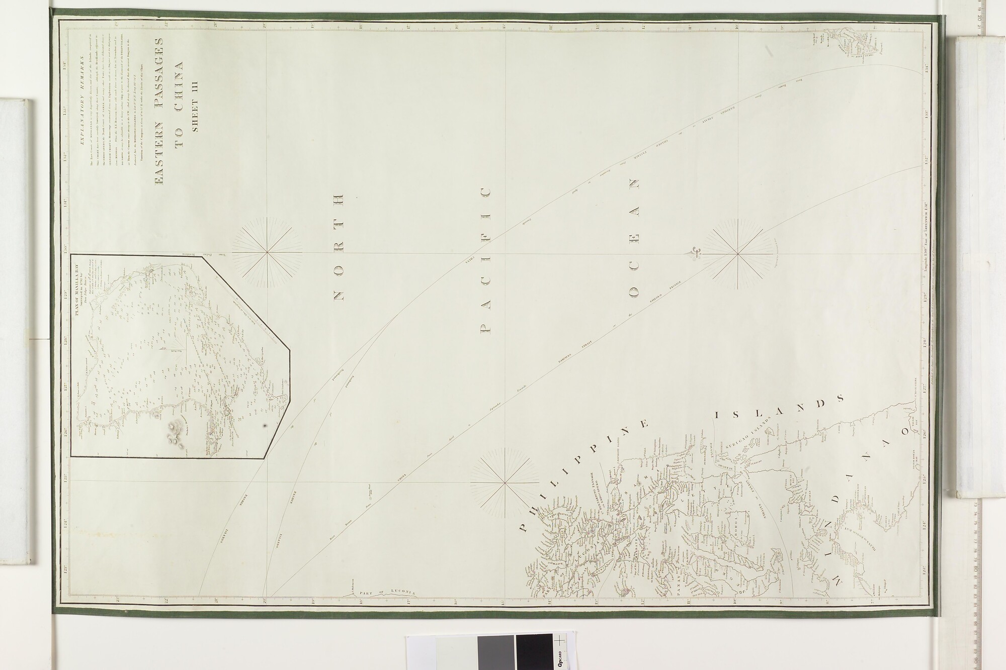 S.3092(01)72; Kaart van de oostelijke passages naar China, in 3 bladen, blad 3; zeekaart