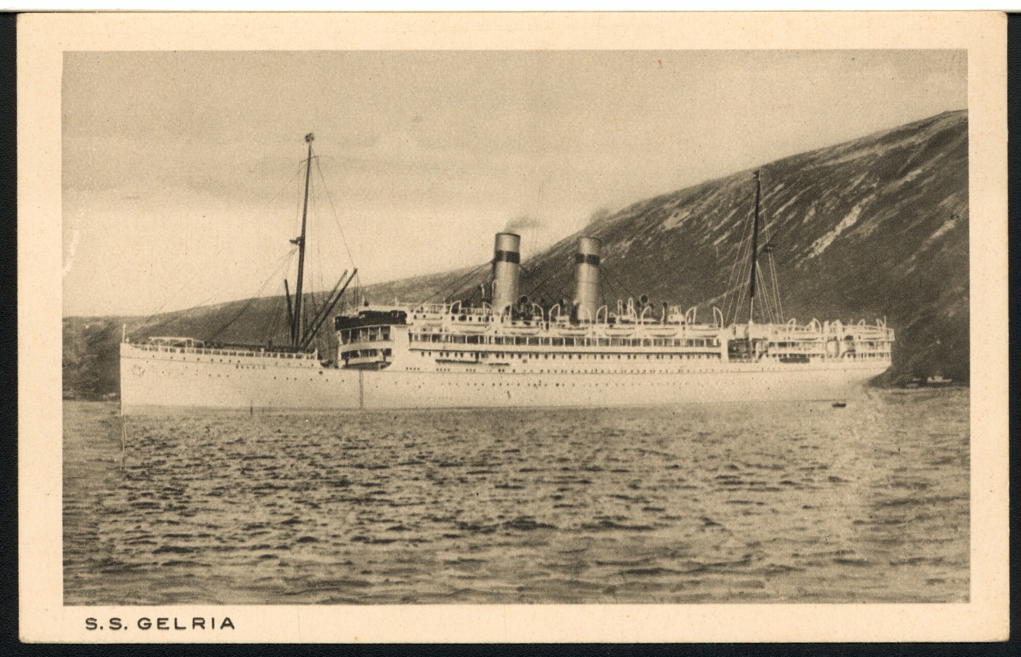 S.4380(04)196; Het passagiersschip ss. Gelria; prentbriefkaart