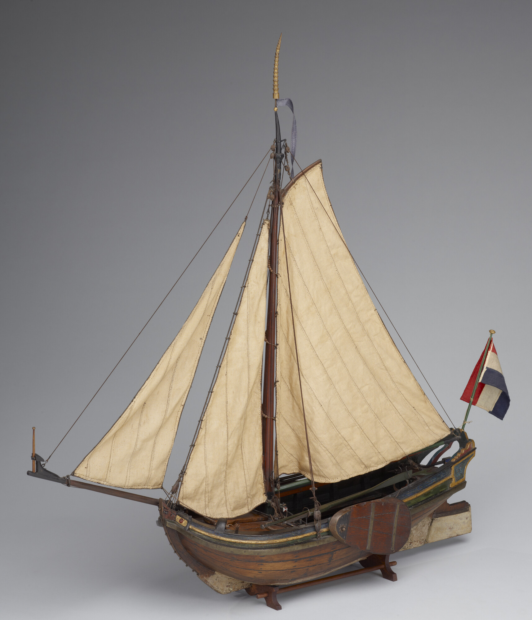 A.0115(12); Model van een hekjacht; scheepsmodel
