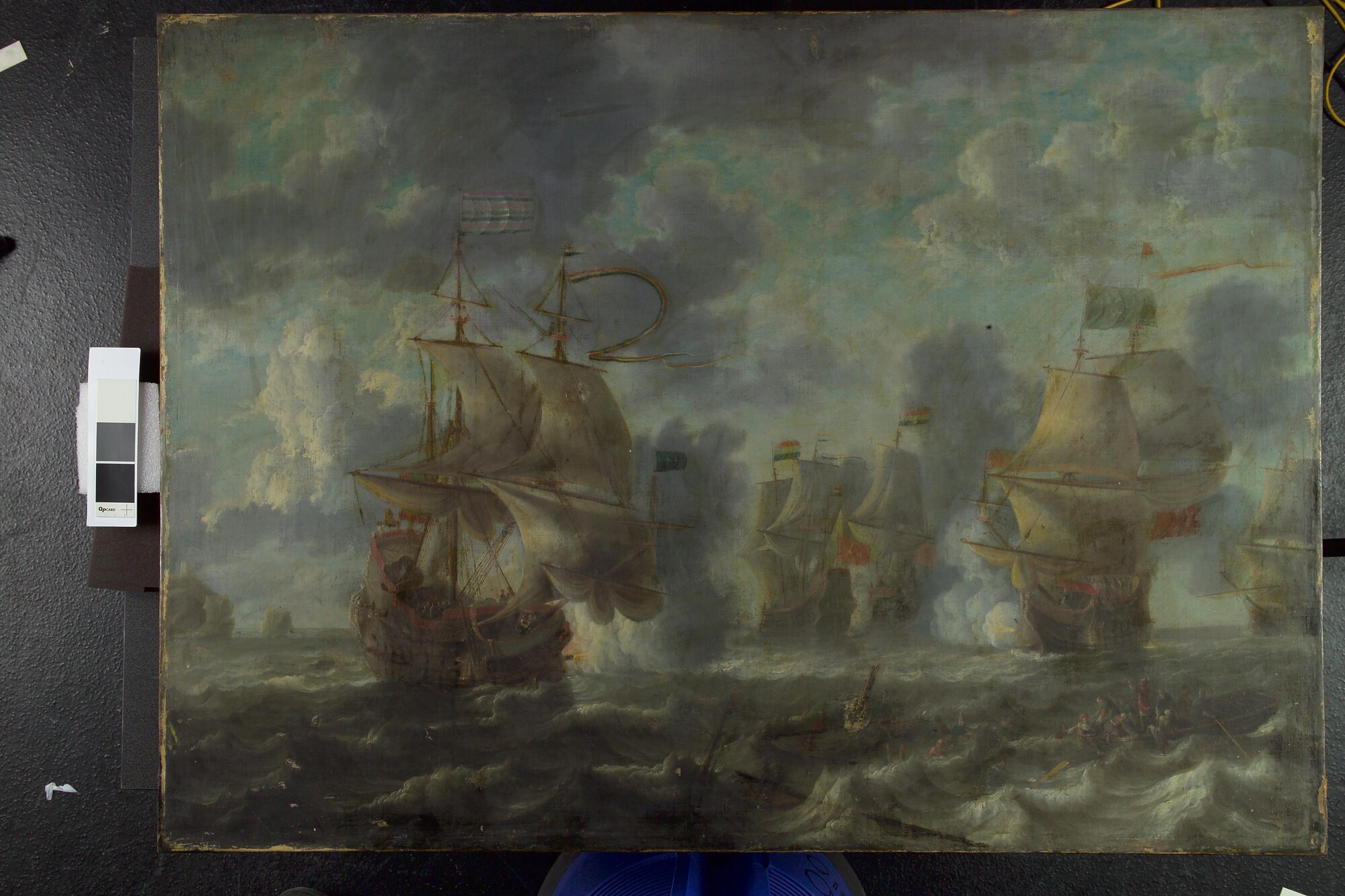A.0001; Schermutseling tussen Hollandse en Turkse schepen; schilderij