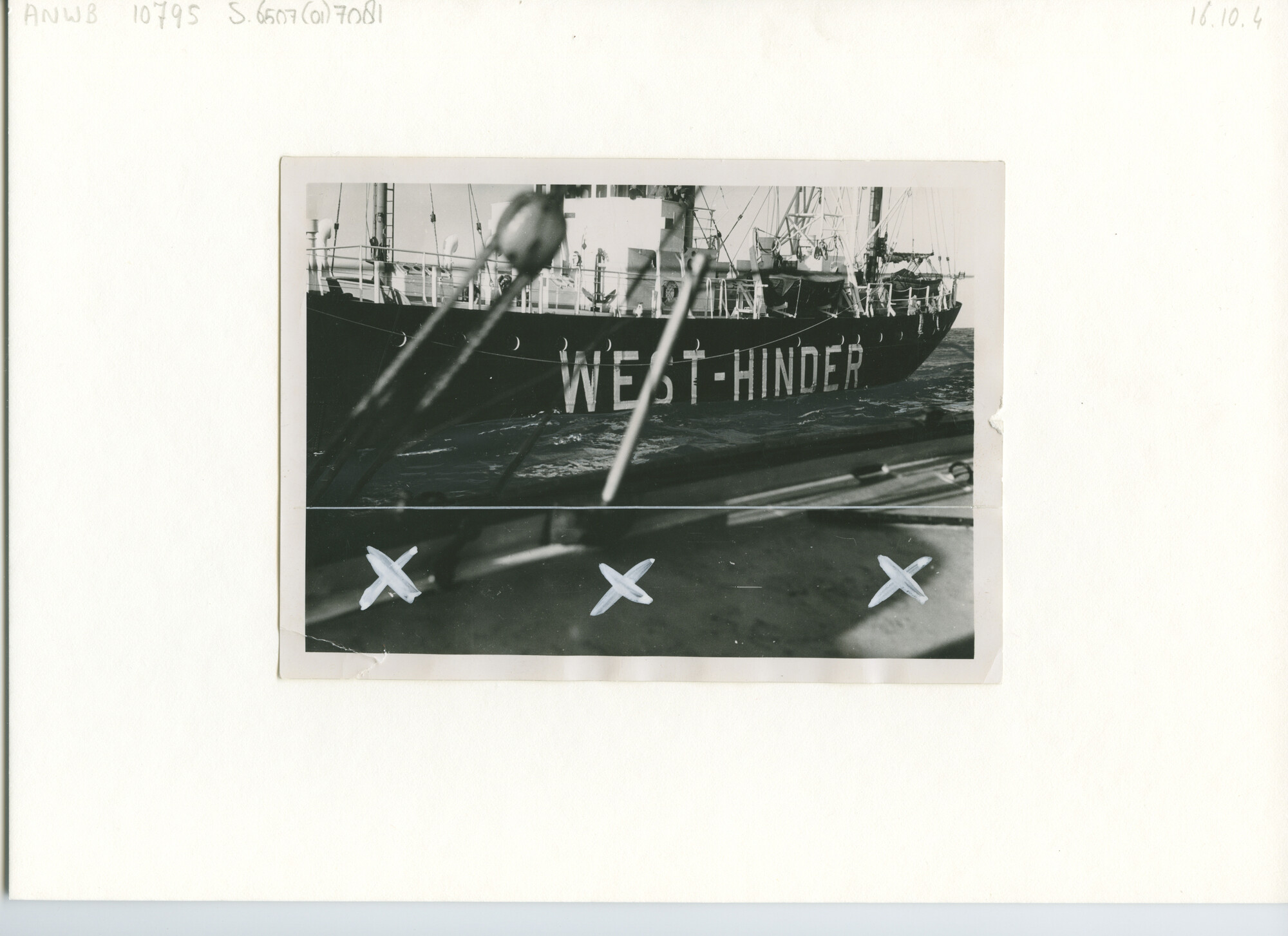 S.6507(01)7081; Foto van de West-Hinder; foto