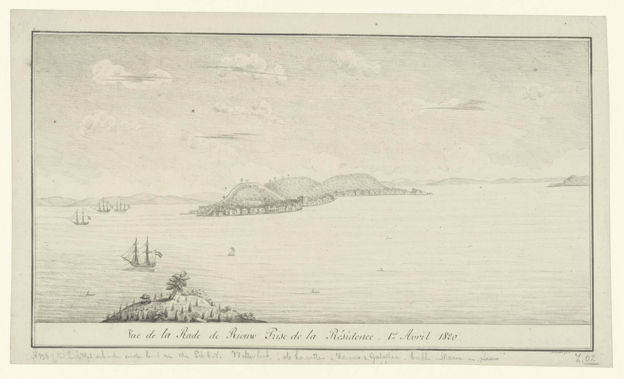 A.1367(05)29; Het eskader onder bevel van Schout-bij-Nacht C.J. Wolterbeek; tekening