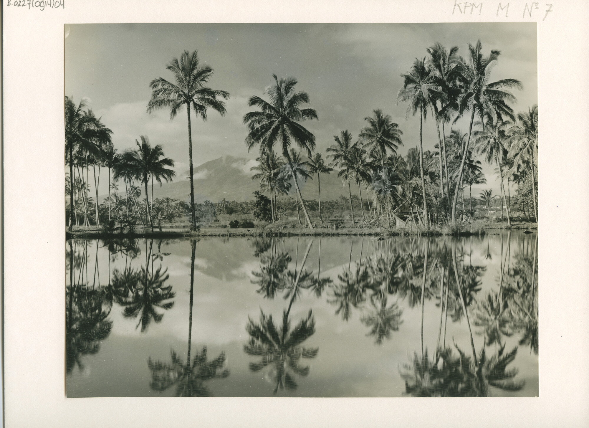 B.0227(0914)04; Landschapsfoto van het vulkanische landschap bij Garoet op West-Java; foto