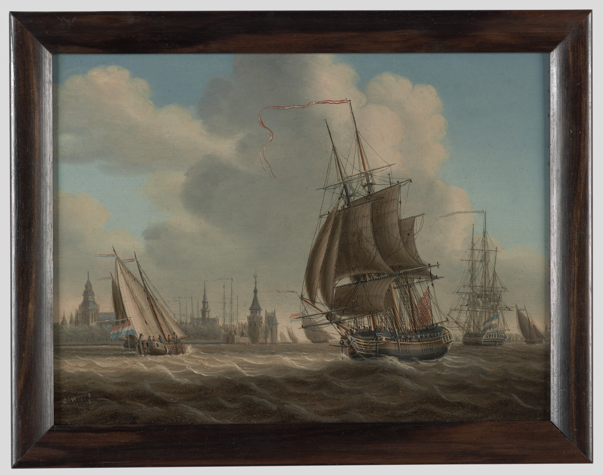 A.3314(01); Scheepvaart op de rede van Veere; schilderij