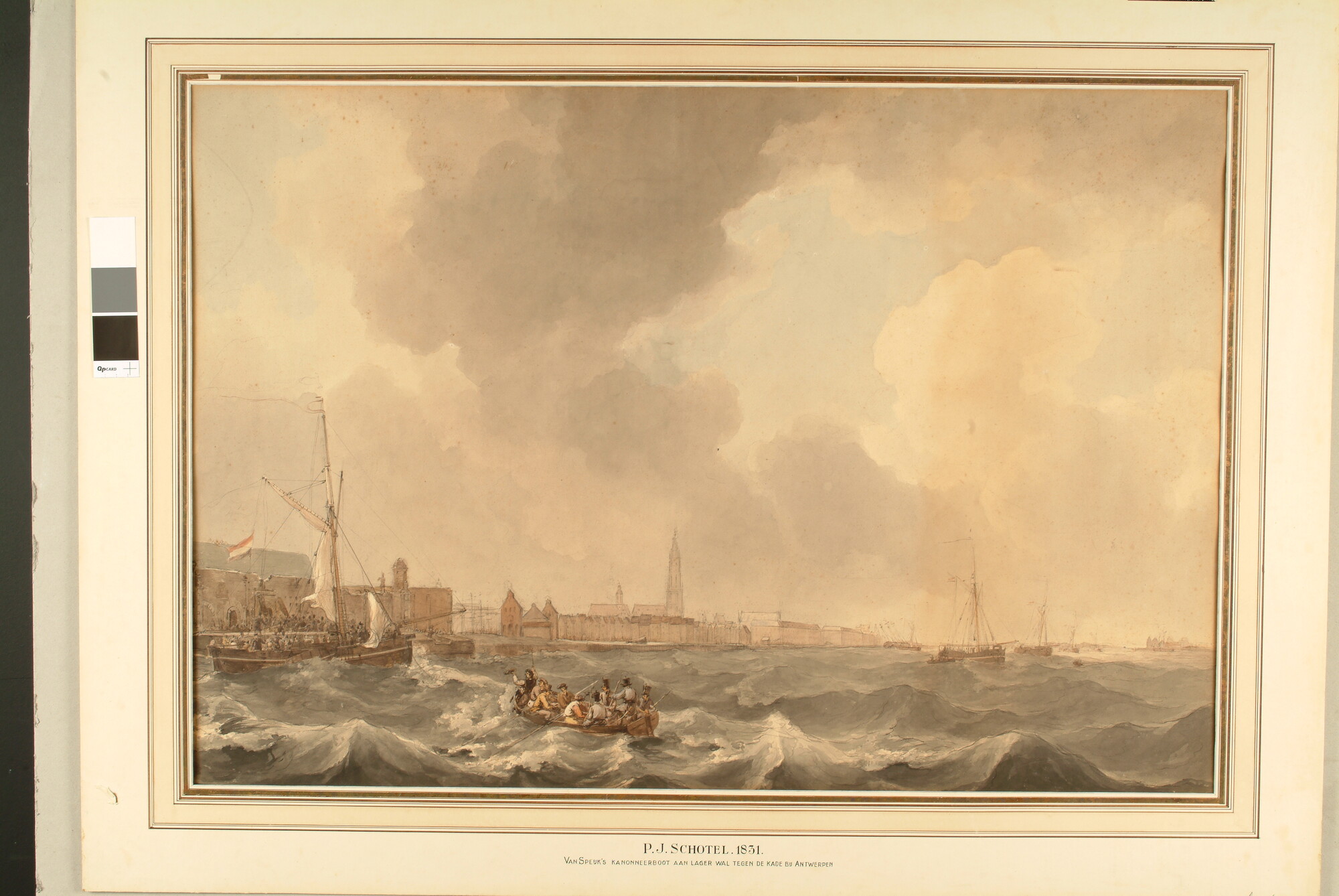 A.0952(01); Van Speyk op Zr.Ms. Kannonneerboot No. 2 voor Antwerpen; tekening