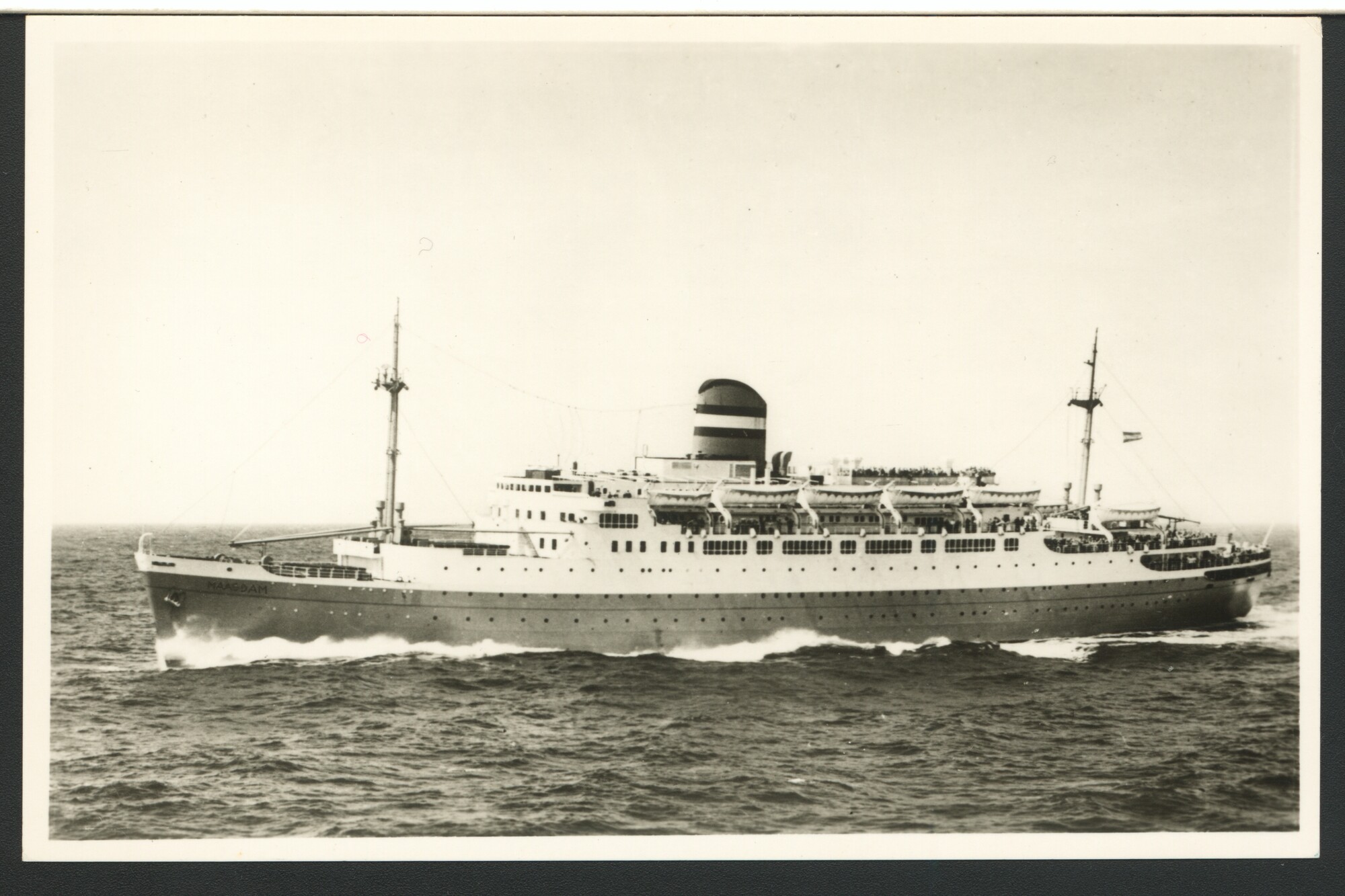 A.4509(059); Het passagiersschip ss. 'Maasdam' van de Holland-Amerika Lijn; prentbriefkaart