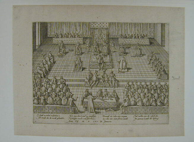 A.0145(027)023; Vergadering te Orleans, januari 1561; prent