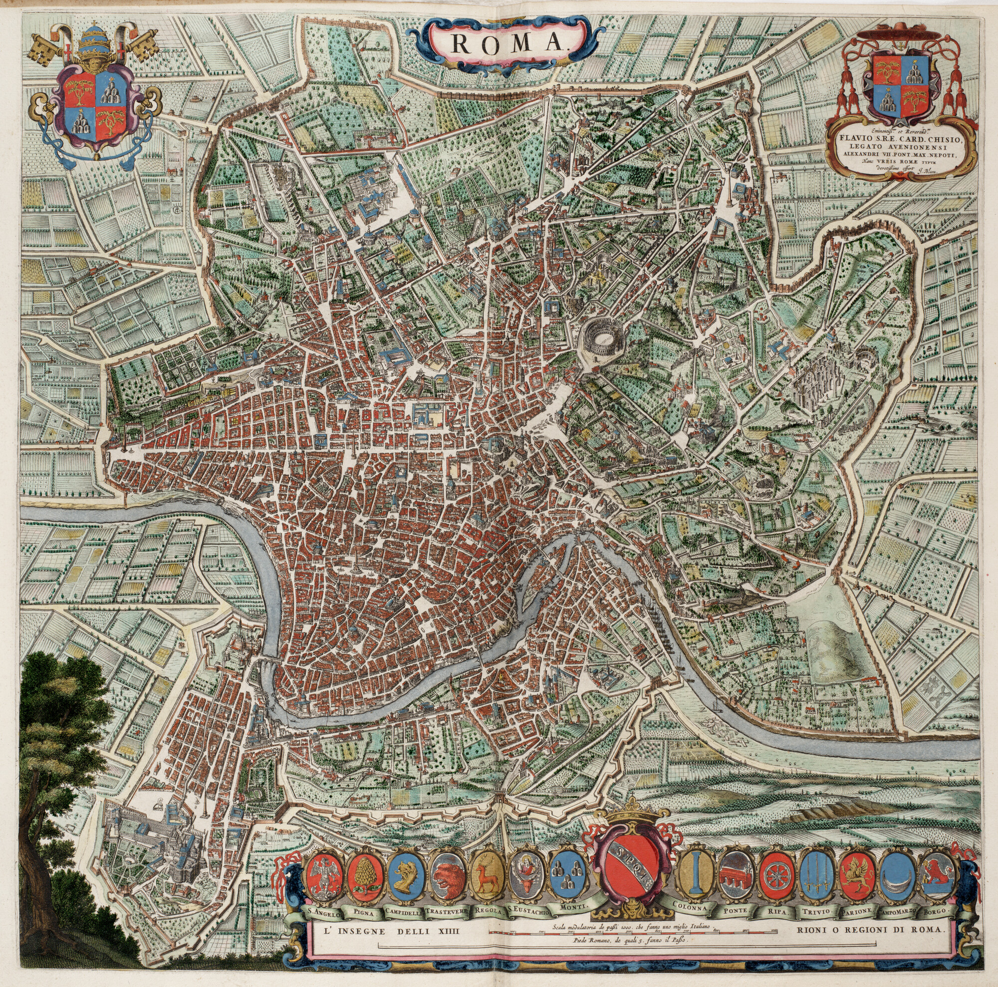 S.1034(10) [kaart 002]; Kaart van Rome; landkaart