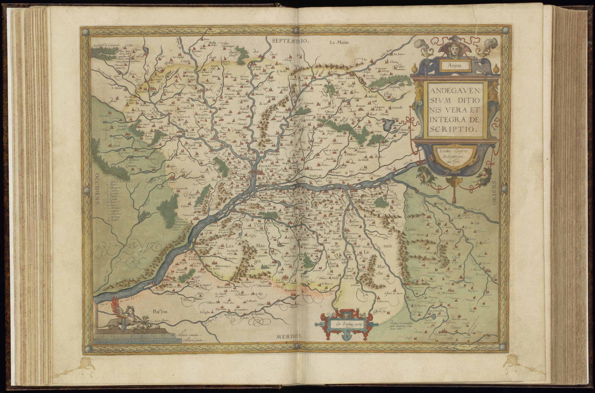 A.0145(042) [kaart 021]; Kaart van West-Frankrijk en het stroomgebied van de Loire bij Angers en La Varenne; kaart
