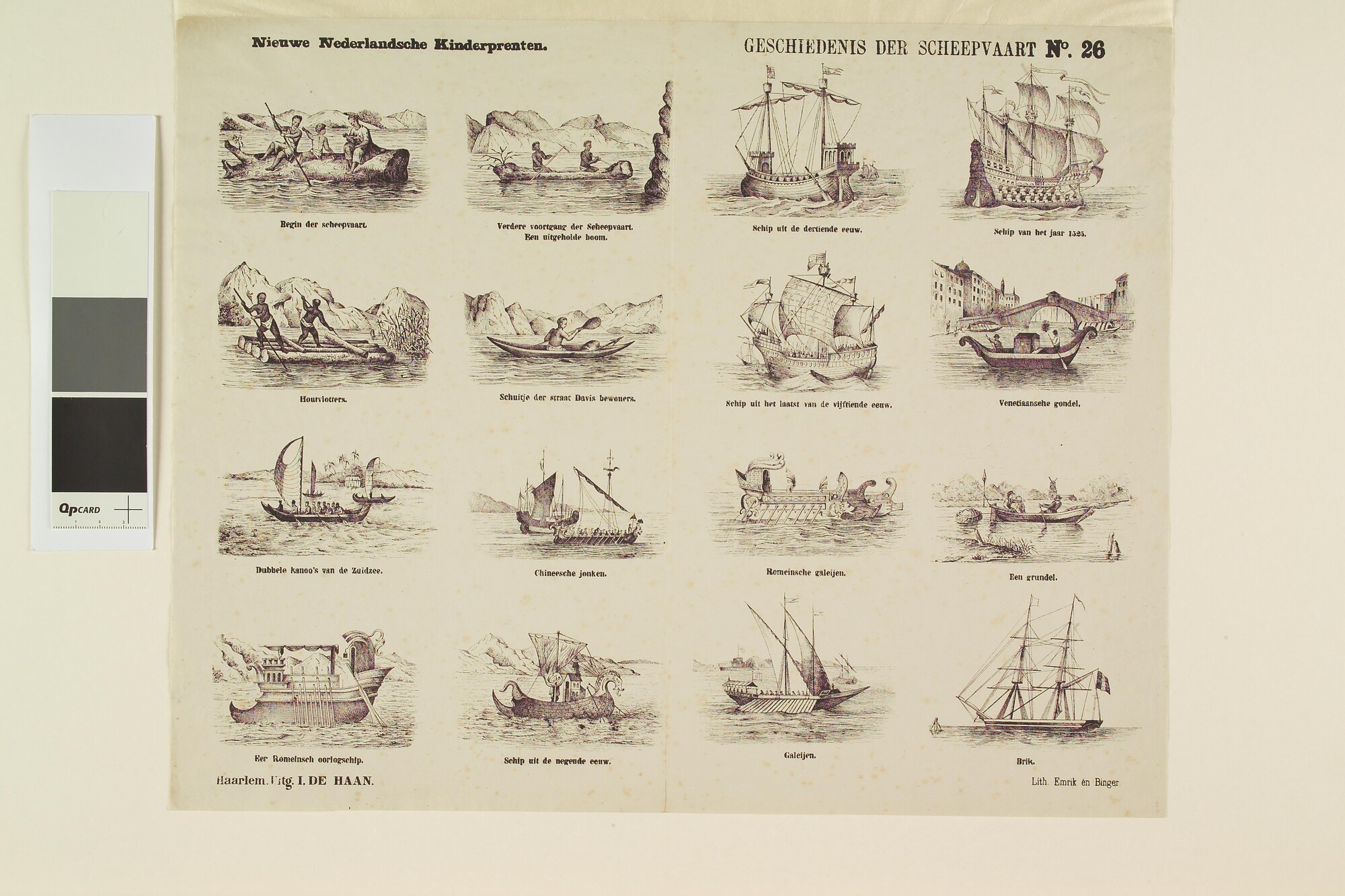 2000.1733; Geschiedenis der Scheepvaart; prent