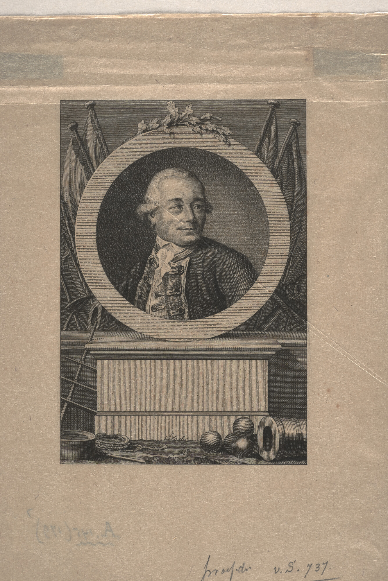 A.0145(179)7 [nr 0001]; Portret van Willem van Braam, 1732 - na 1789; prent