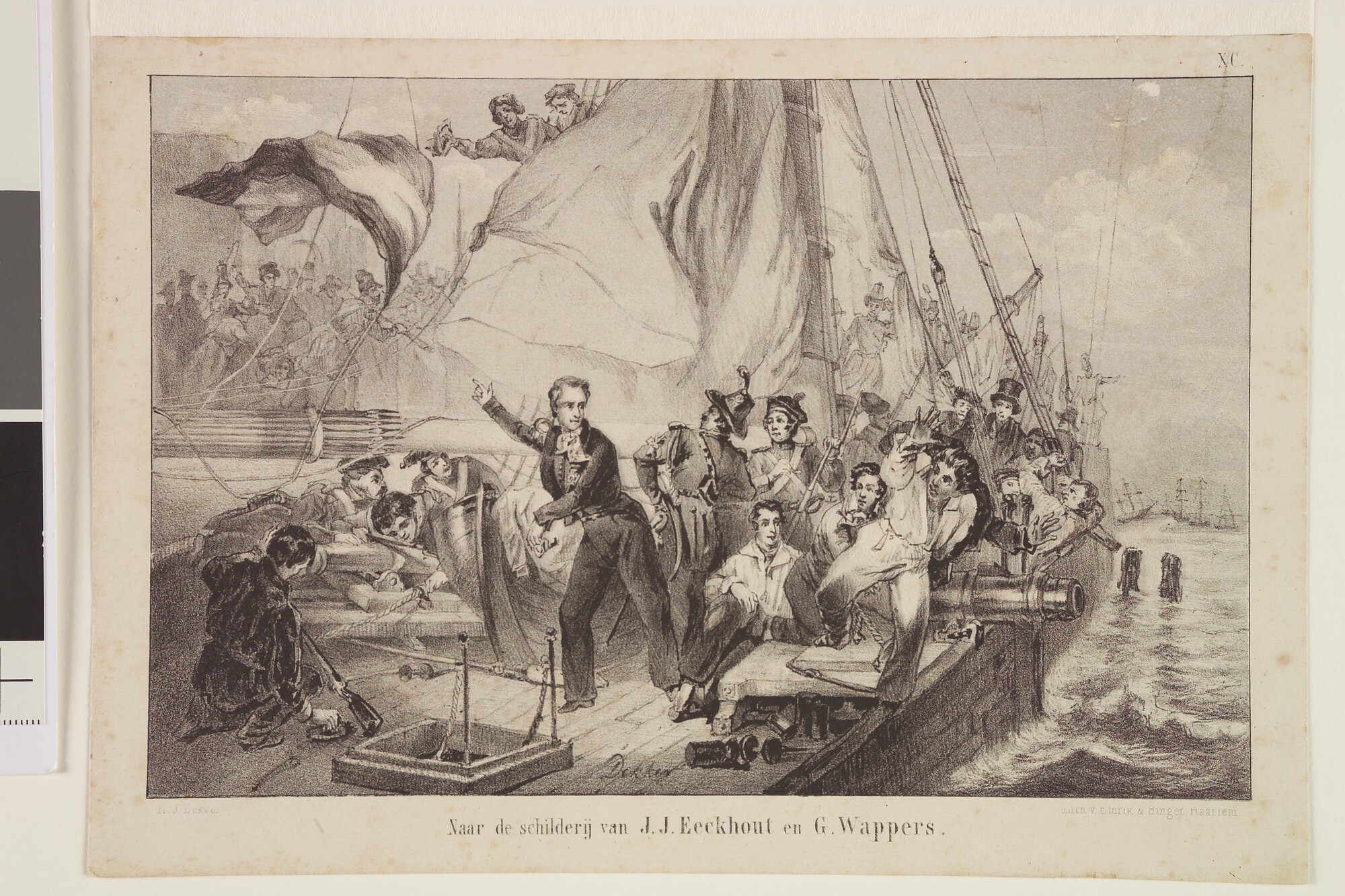 B.0209(17)13c; Het overrompelen van het schip van Van Speyk; prent