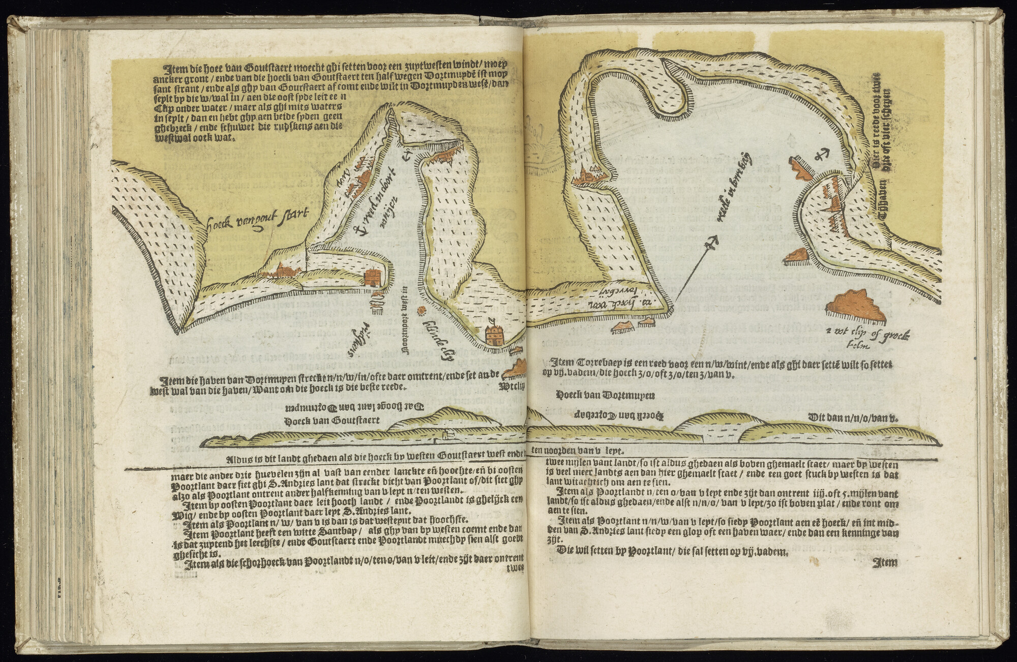 S.1227 [kaart 056]; Kaart, kustaanzichten en beschrijving van de kust van Zuid-Engeland; kaart