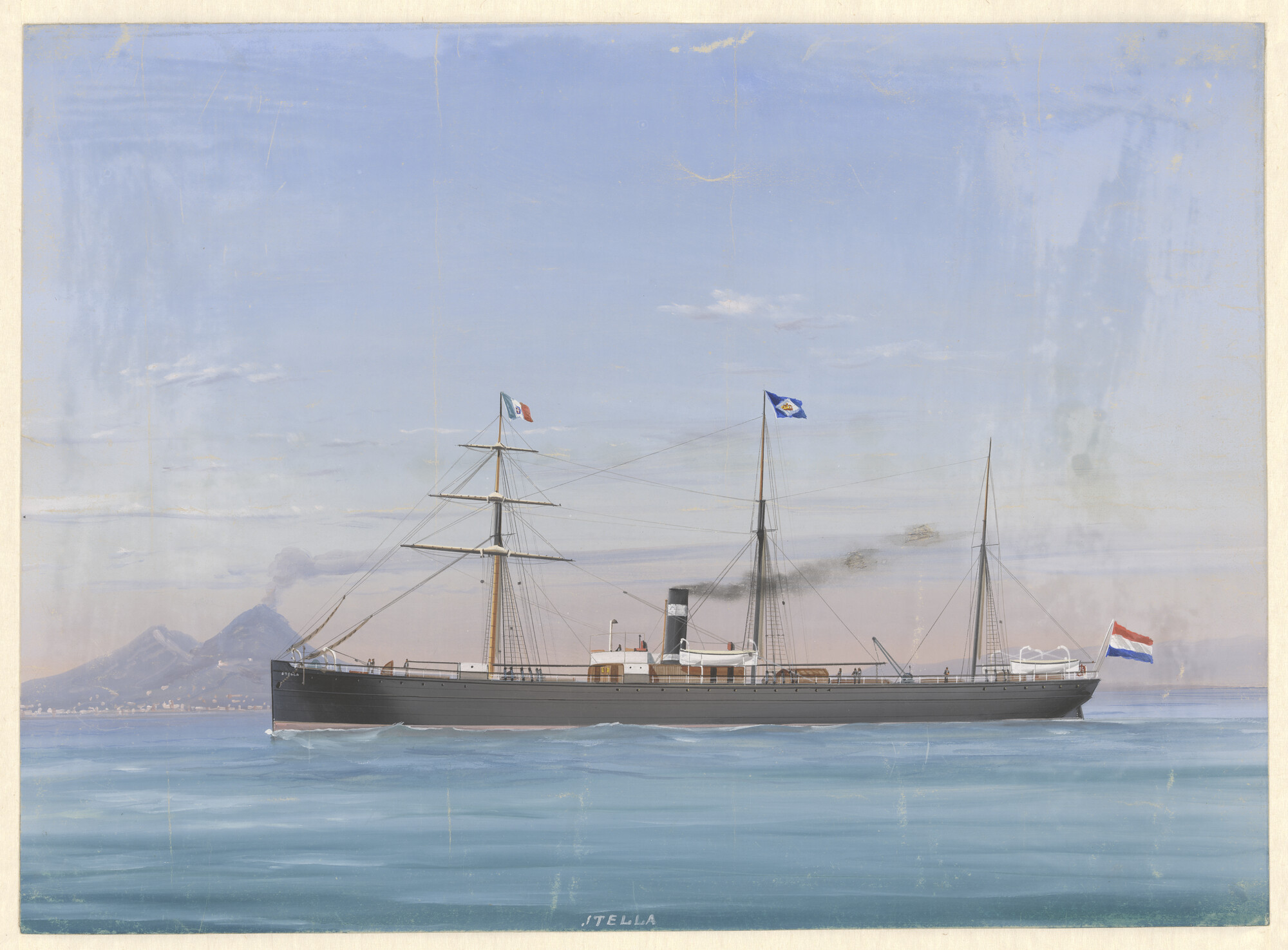 A.1716(04); Schroefstoomschip ss. 'Stella'; tekening
