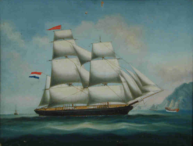 S.4731; Het brikschip Bantam; schilderij