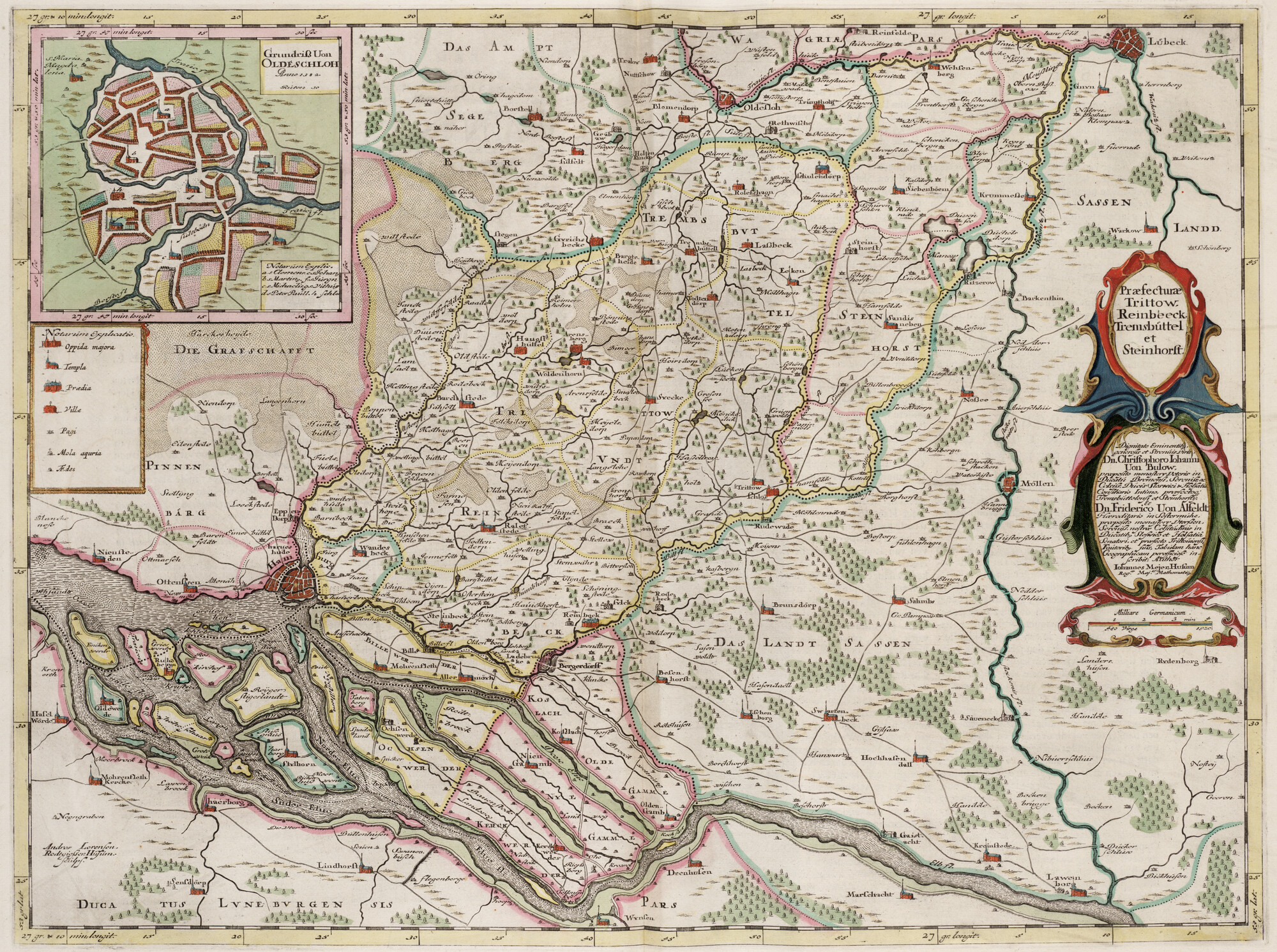S.1034(02) [kaart 023]; Kaart van Trittau, Reinbek, Tremsbüttel en Steinhorst; landkaart