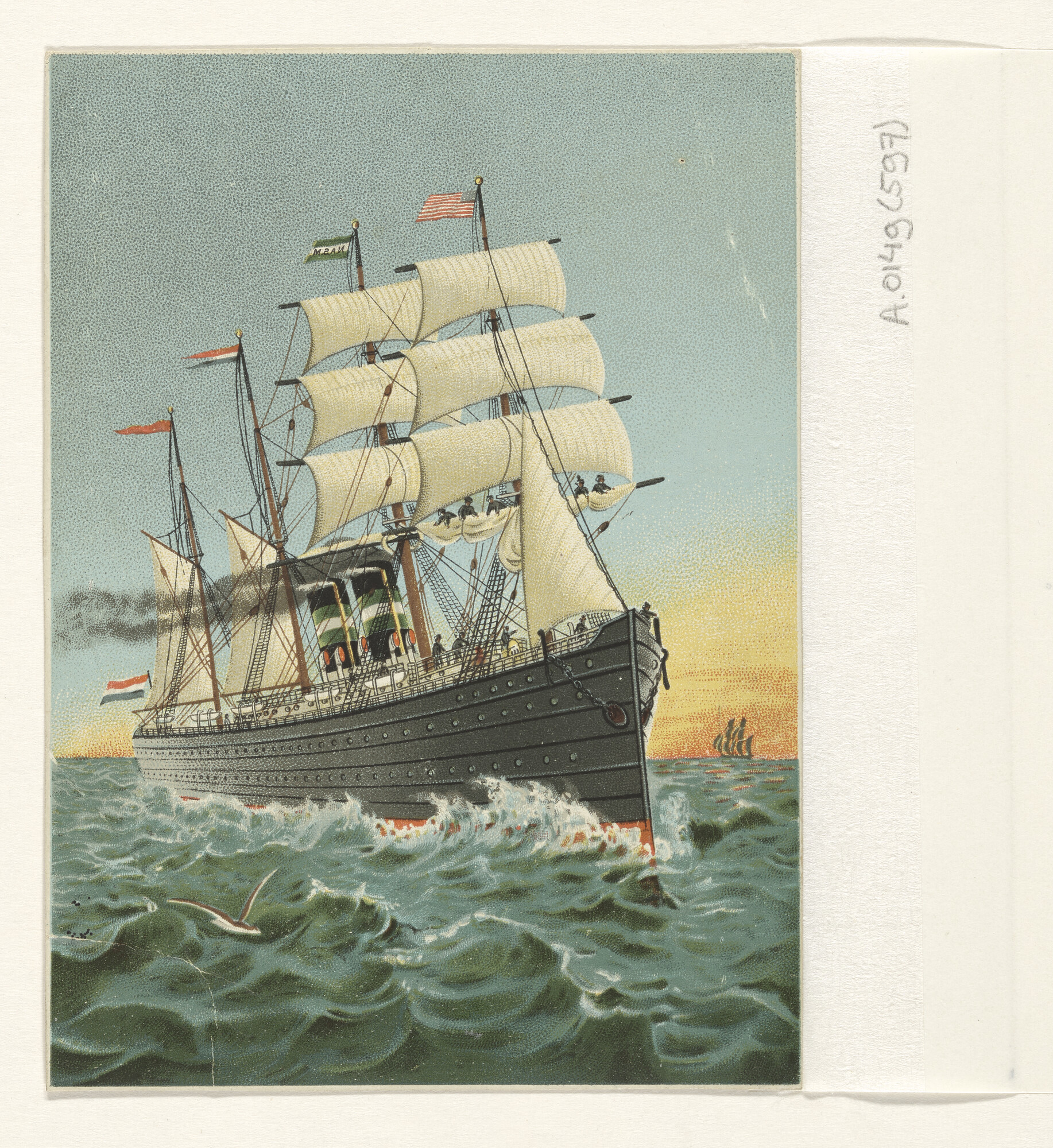 A.0149(0597); Een passagiersschip van de NASM; prent