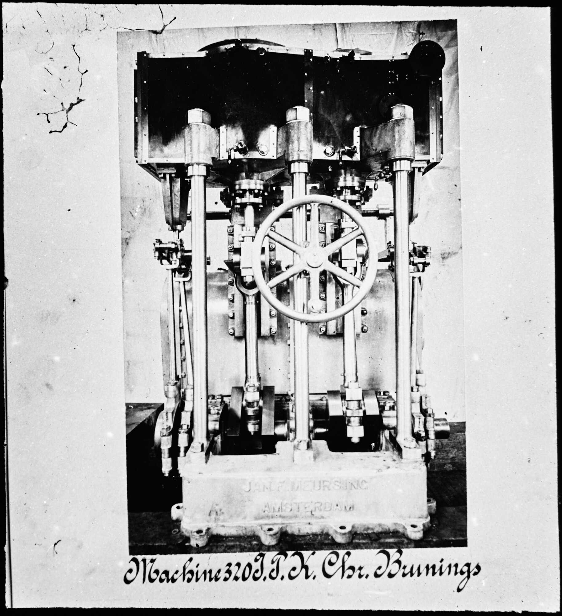 S.1156(06)052; De stoommachine voor het stoomschip 'Christiaan Brunings'; lantaarnplaatje