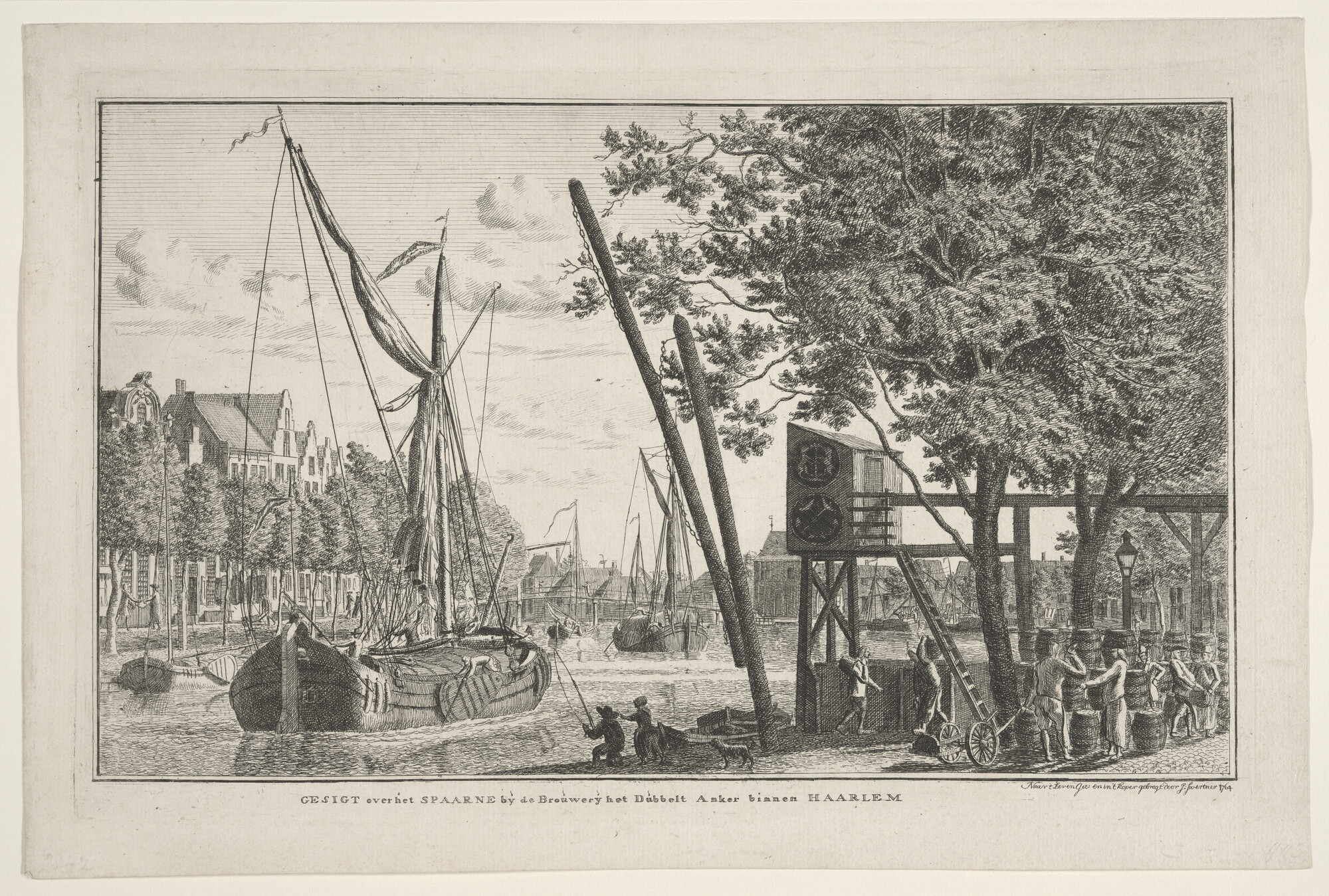 A.5005; Scheepvaart op het Spaarne; prent